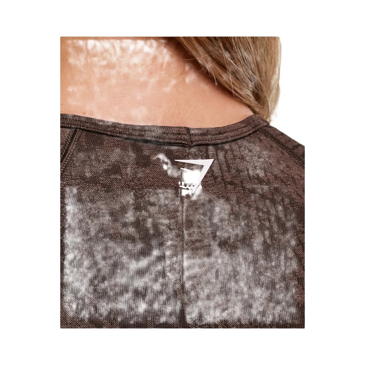 Gymshark Adapt Animal X Whitney Seamless Crop Top - Brown - HypeFly India View 6