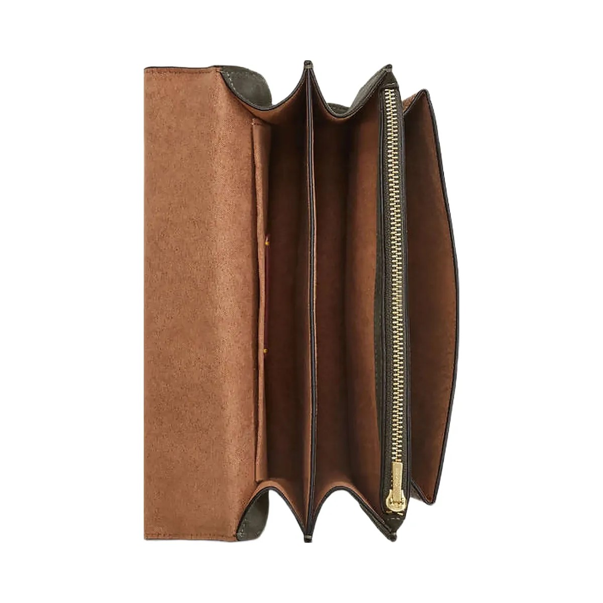 Coach Klare Crossbody Bag In Signature Canvas Suede-Im-Army Green-Tan - HypeFly India View 3