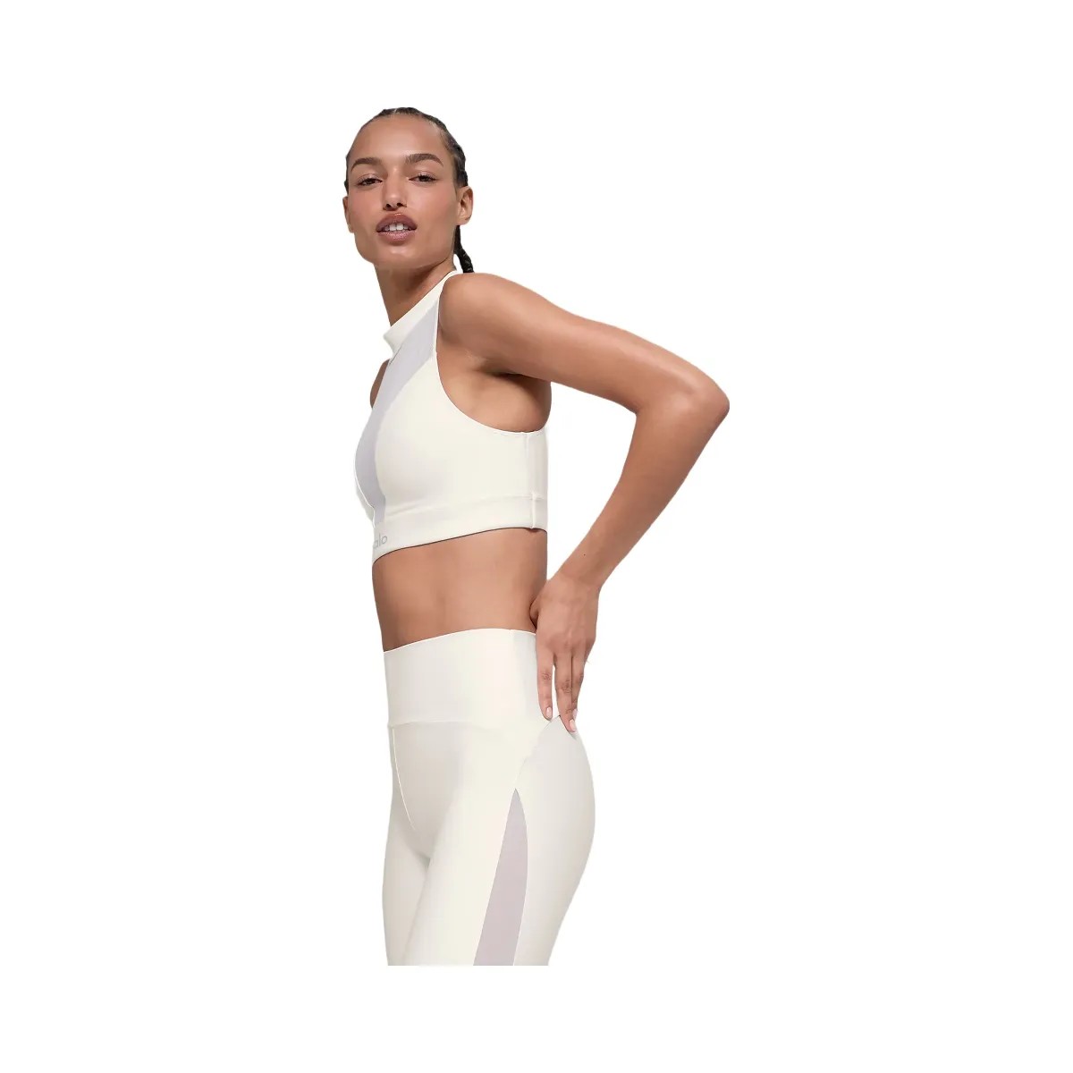 Alo Women's Airlift Mesh Infatuation Bra - Ivory - HypeFly India View 4