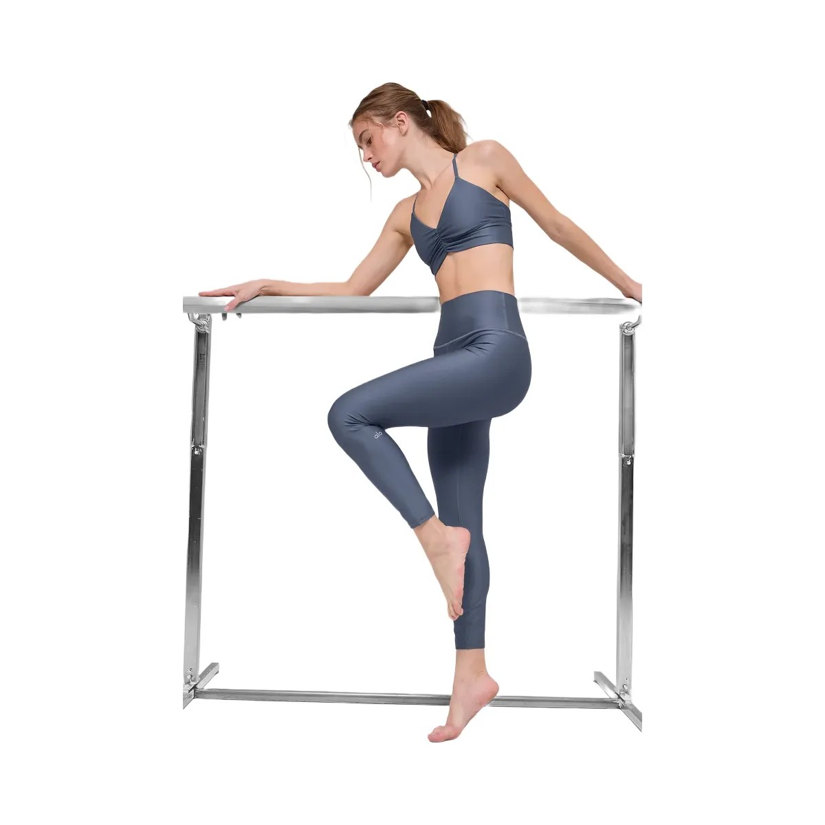 Alo Women's 7/8 High-Waist Airlift Legging - Bluestone - HypeFly India View 3