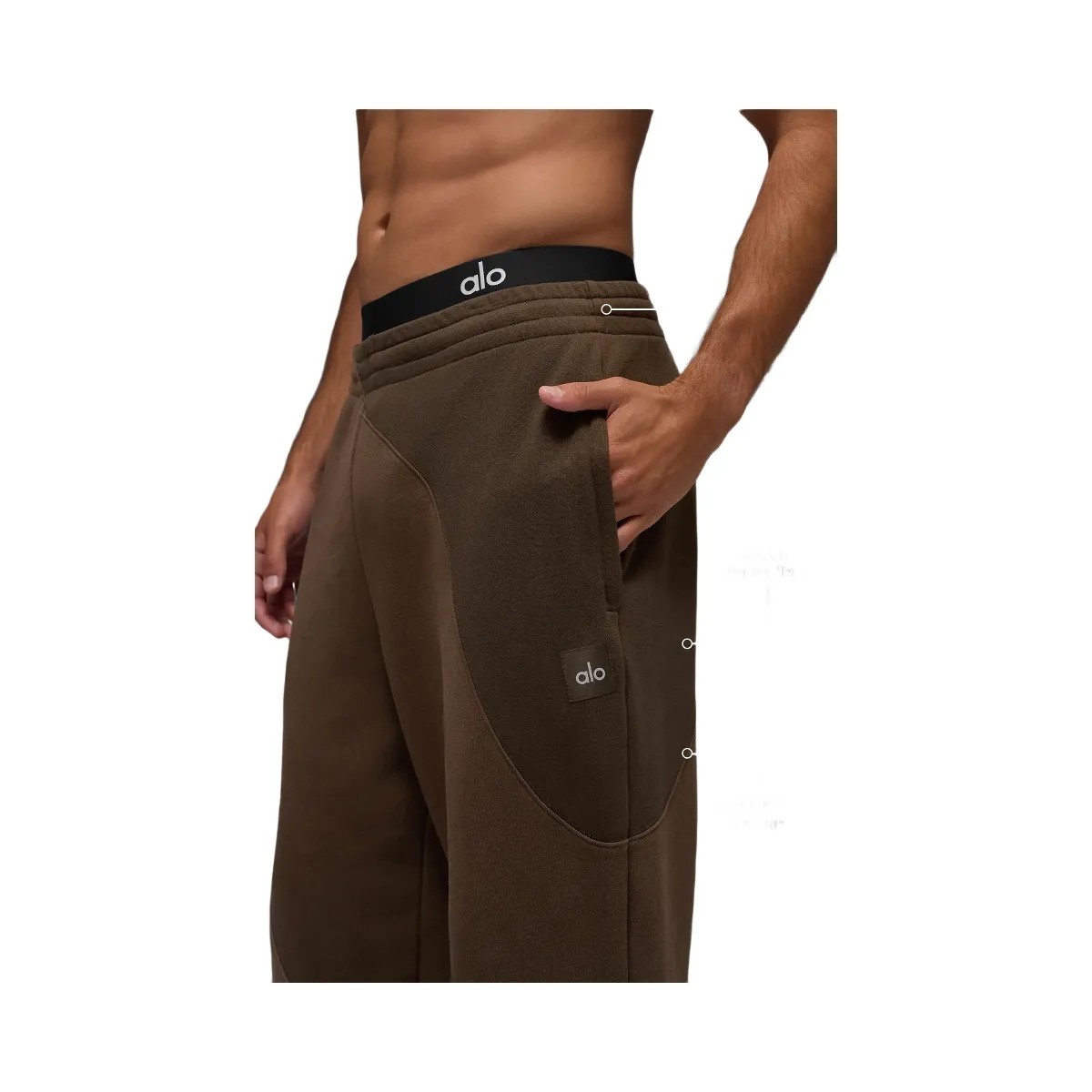 Alo Men's Make Waves Sweatpant - Espresso Tonal - HypeFly India View 2