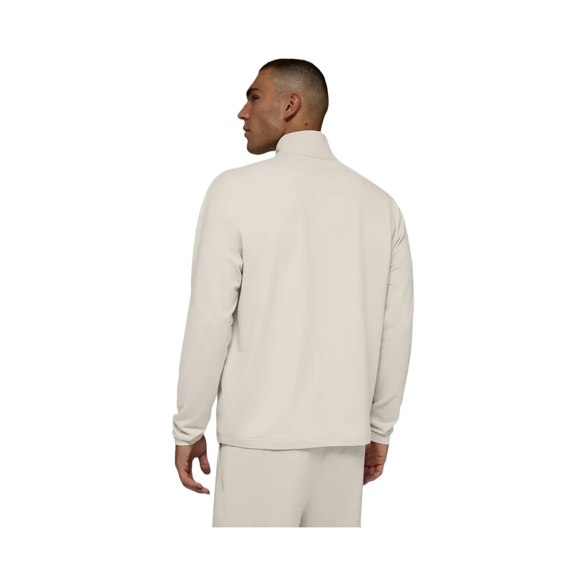 Alo Men's Double Take Long Sleeve 1/4 Zip - Bone - HypeFly India View 4