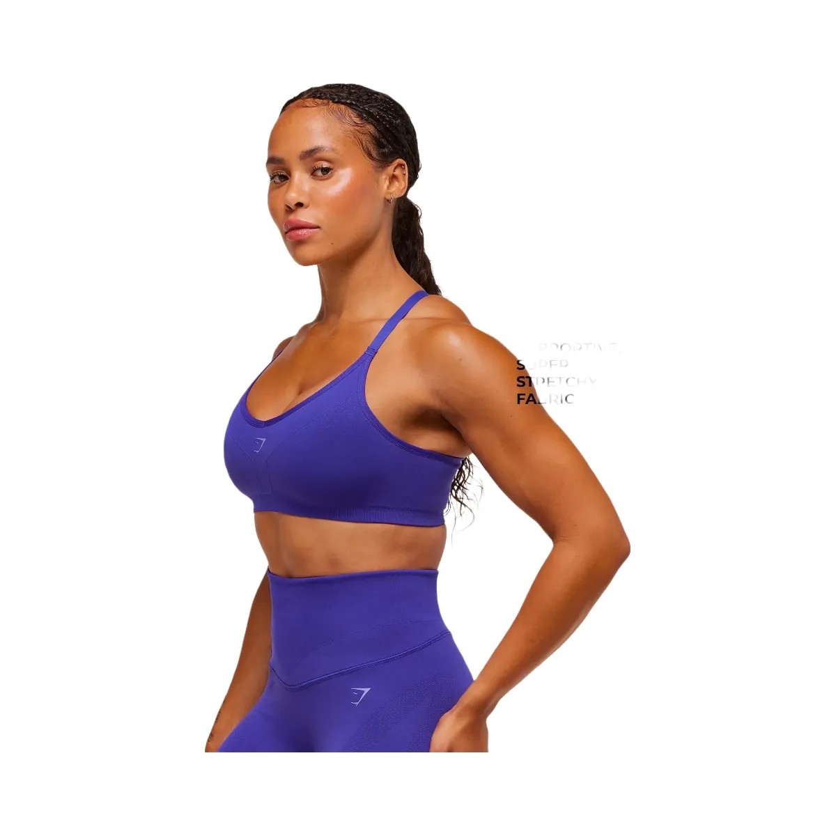 Gymshark Activate Seamless Bralette - Cobalt Purple - HypeFly India View 2