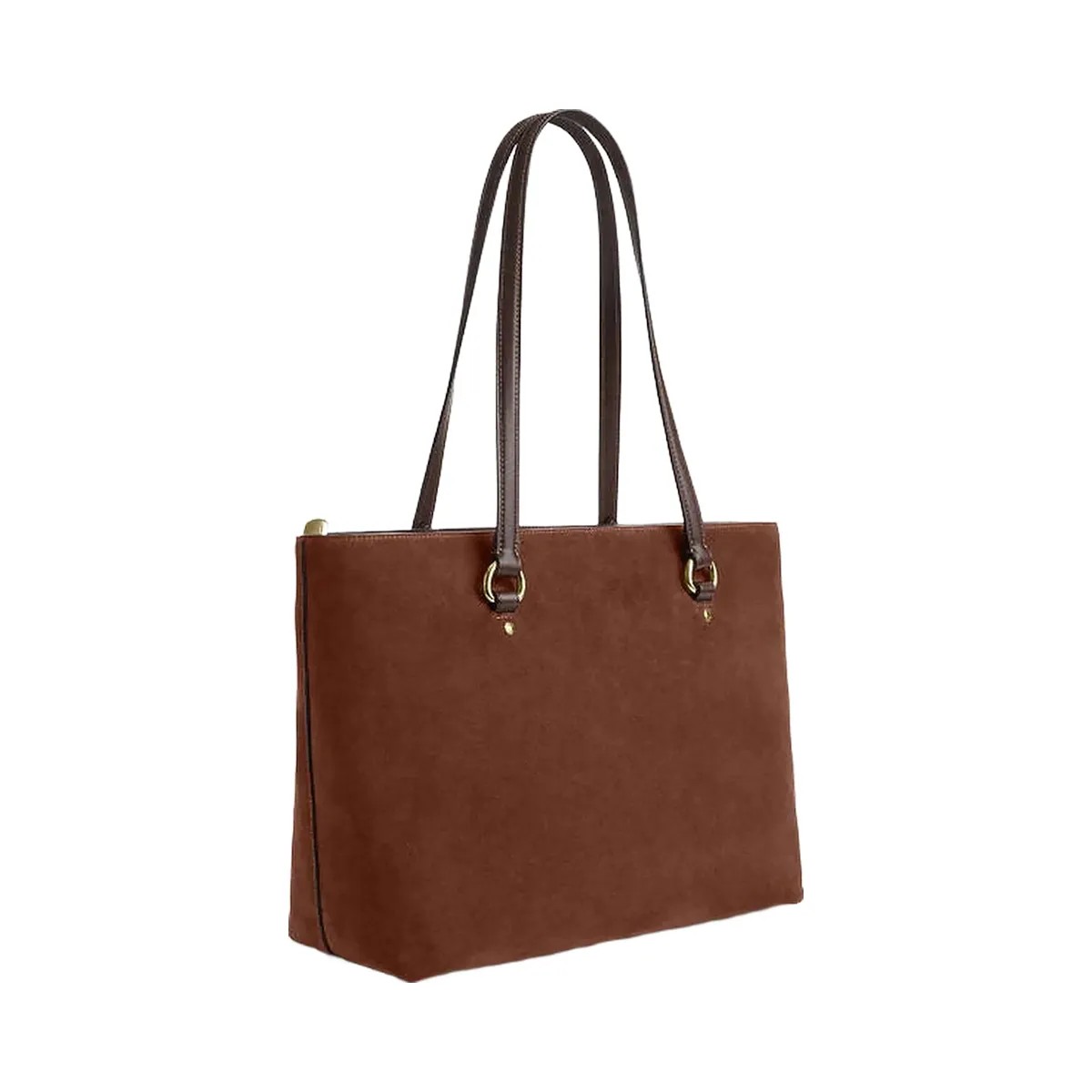 Coach Station Tote Bag Suede-Im-Vintage Brown - HypeFly India View 3