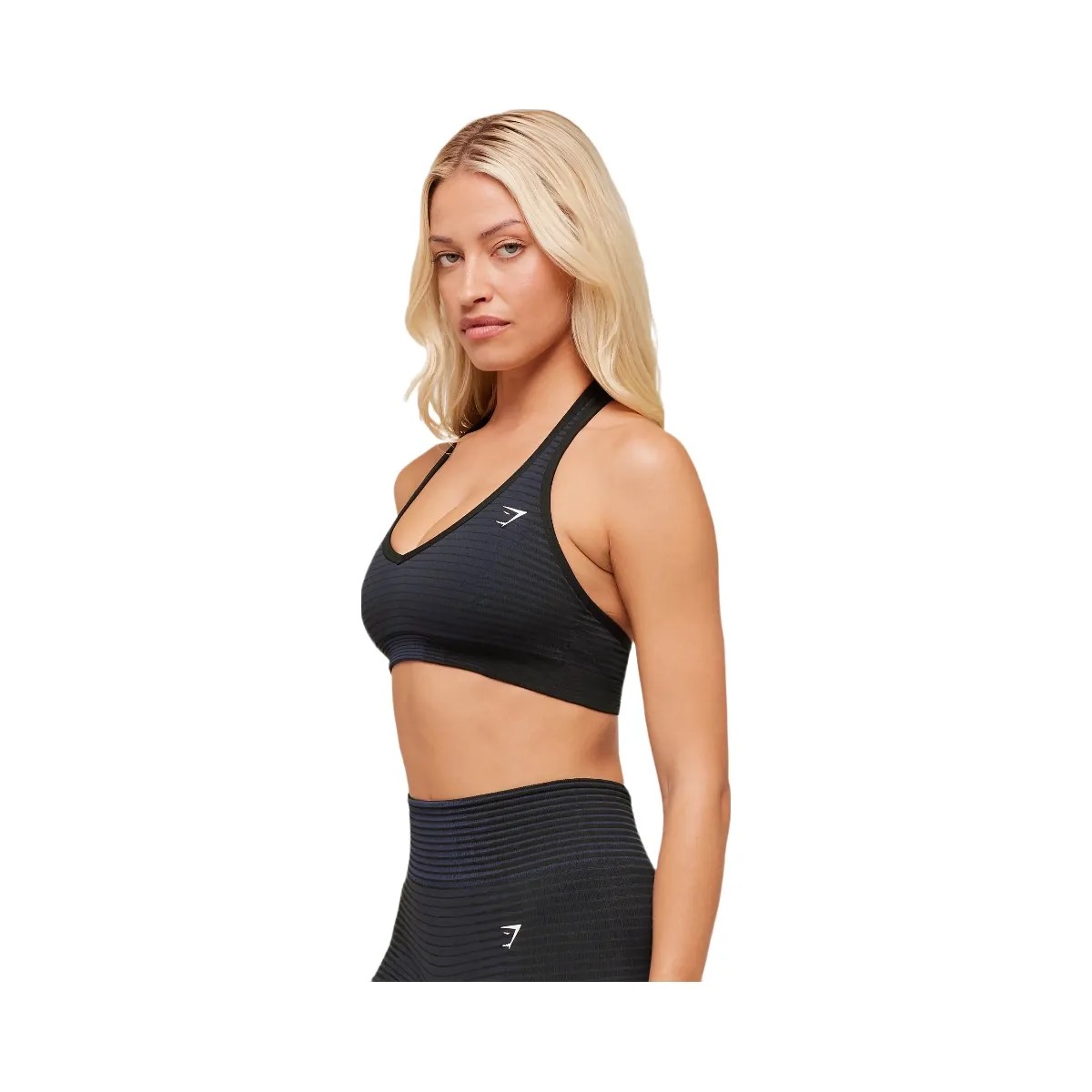 Gymshark Sport Seamless Sports Bra - Heavy Blue/Black - HypeFly India View 3