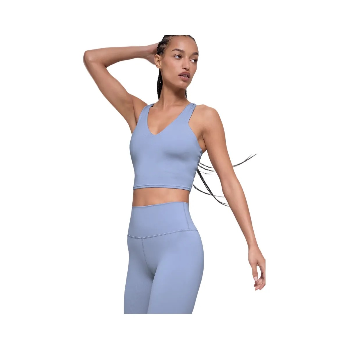 Alo Women's Airbrush Real Bra Tank - Winter Frost - HypeFly India View 4