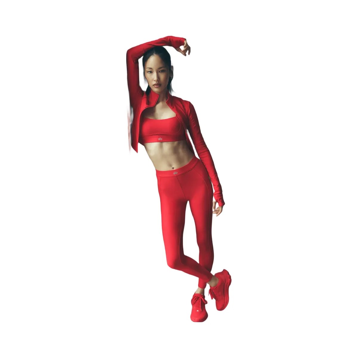 Alo Women's Airlift High-Waist Ignite 7/8 Legging - Bright Red - HypeFly India View 6