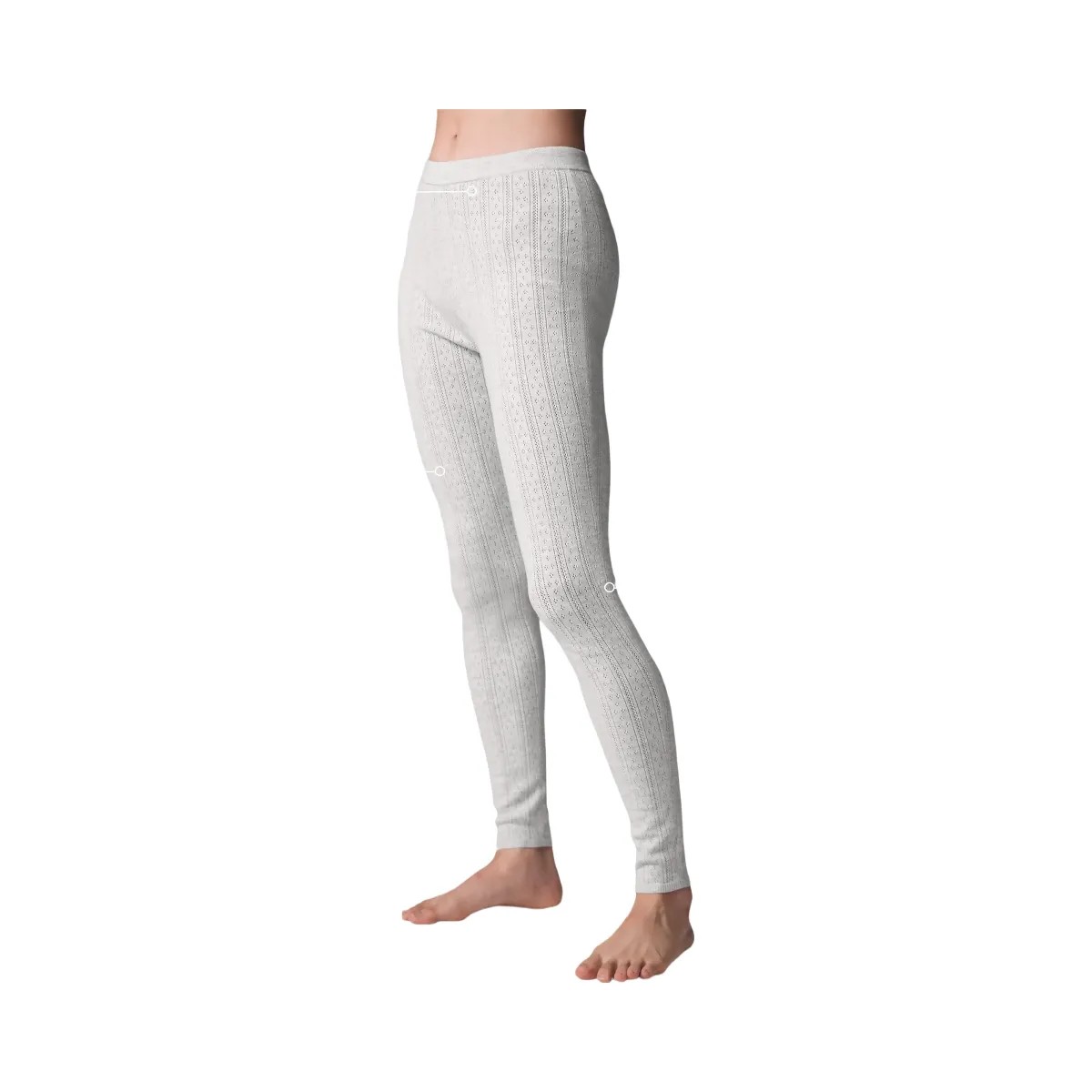 Alo Women's Pointelle Sweater High-Waist Be Mine Legging - Light Grey Heather - HypeFly India View 1