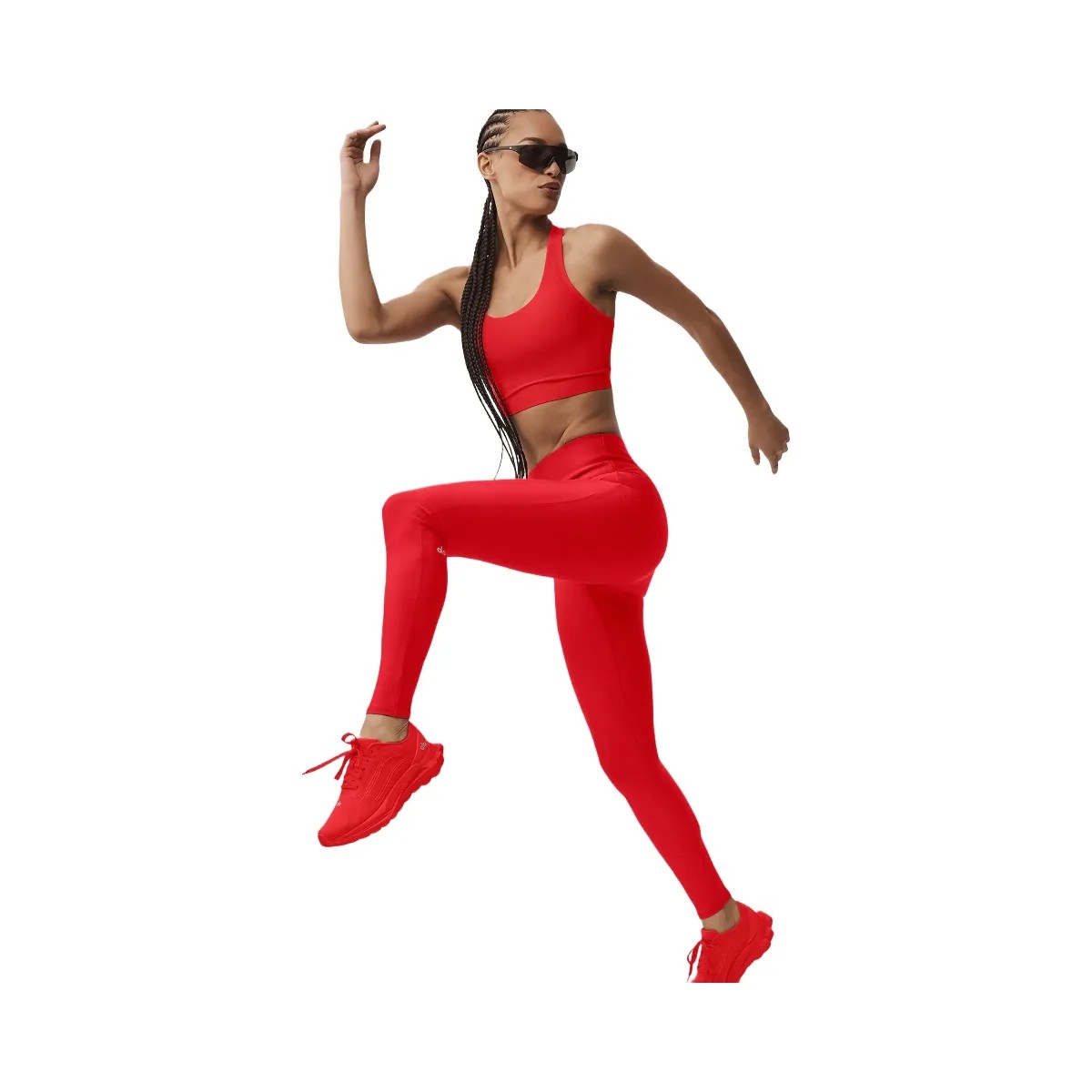 Alo Women's Airlift High-Waist Sleek Legging - Bright Red - HypeFly India View 3