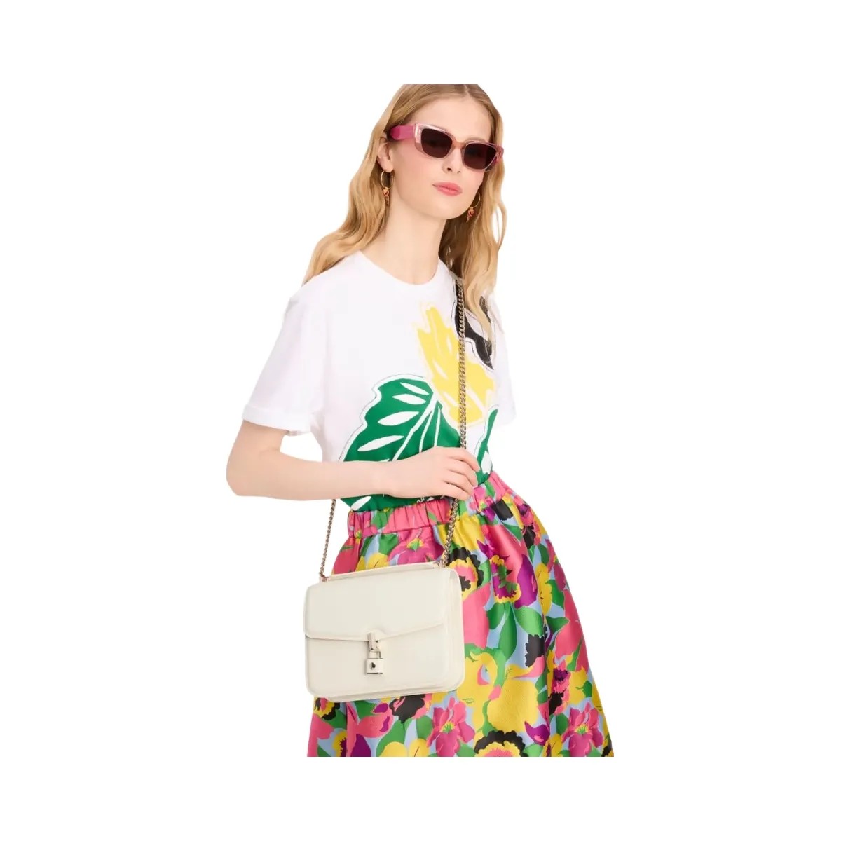 Kate Spade Locket Large Flap Shoulder Bag Parchment - HypeFly India View 3