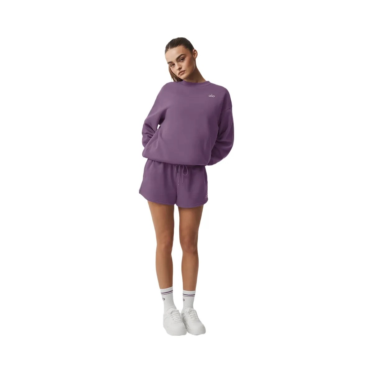 Alo Accolade Crew Neck Pullover - Plum Kiss - HypeFly India View 1