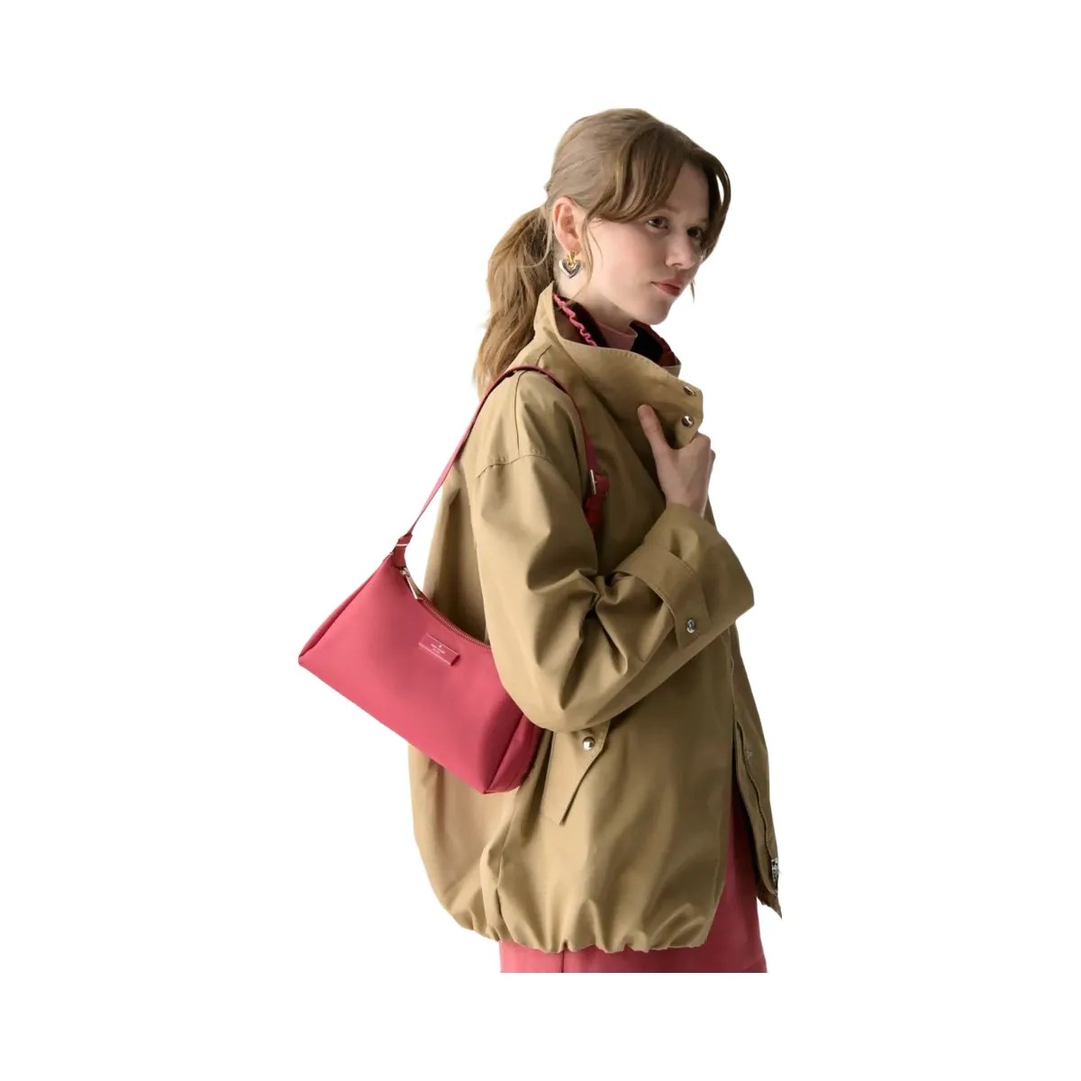 Kate Spade Carter Nylon Small Shoulder Bag Rose Oil - HypeFly India View 2