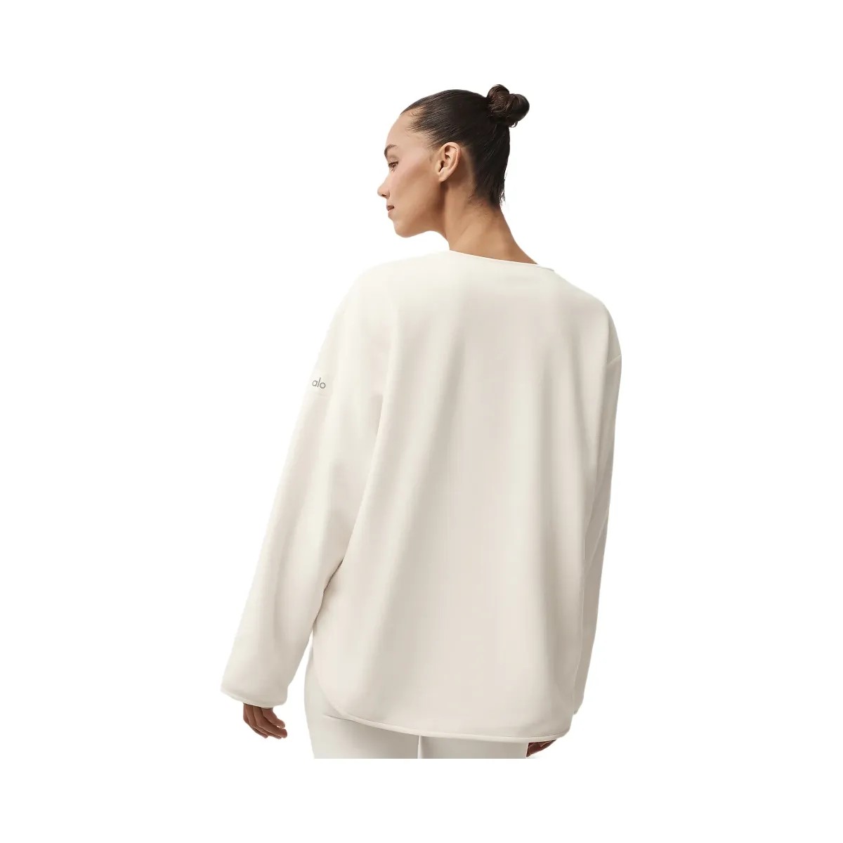 Alo Women's Polar Fleece Take Note Jacket - Ivory - HypeFly India View 4