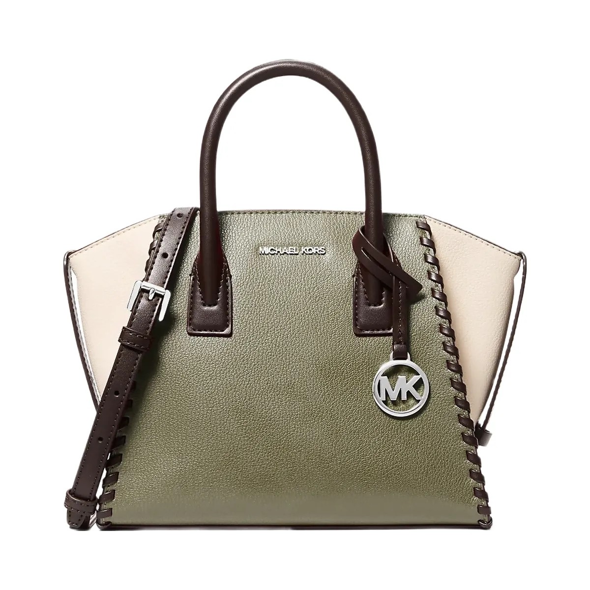 Michael Kors Avril Small Leather Satchel Thyme Multi - HypeFly India View 1
