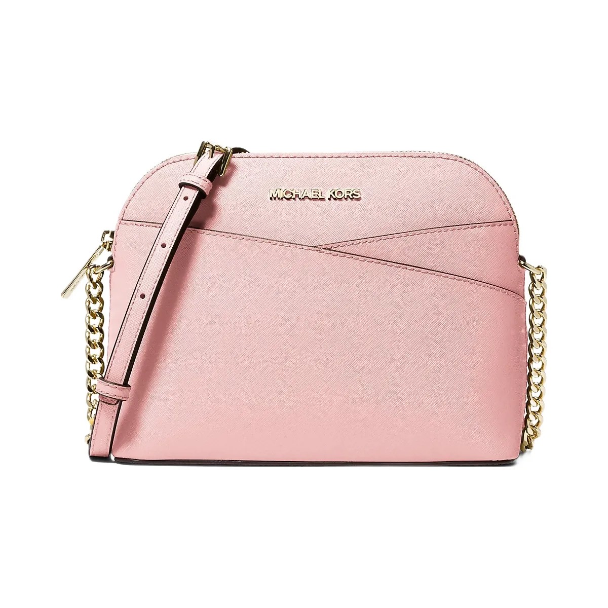 Michael Kors Jet Set Travel Medium Dome Crossbody Bag Powder Blush - HypeFly India View 1