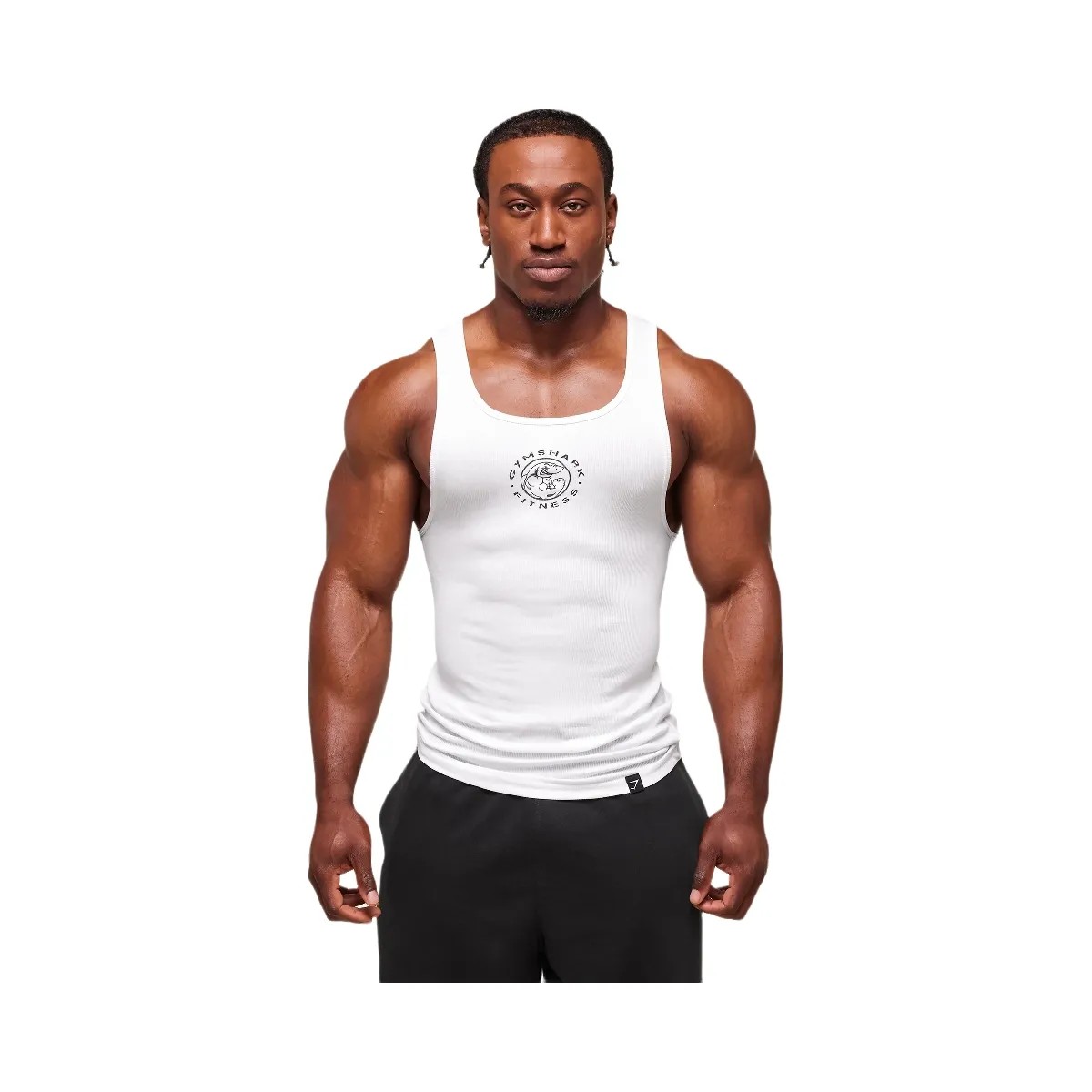 Gymshark Lifting Club Ribbed Tank - White - HypeFly India View 1