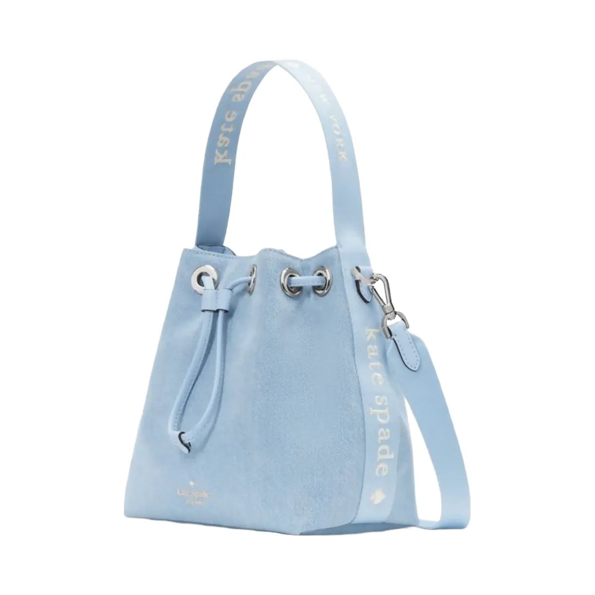 Kate Spade Kip Denim Bucket Bag Blue Multicolor - HypeFly India View 3
