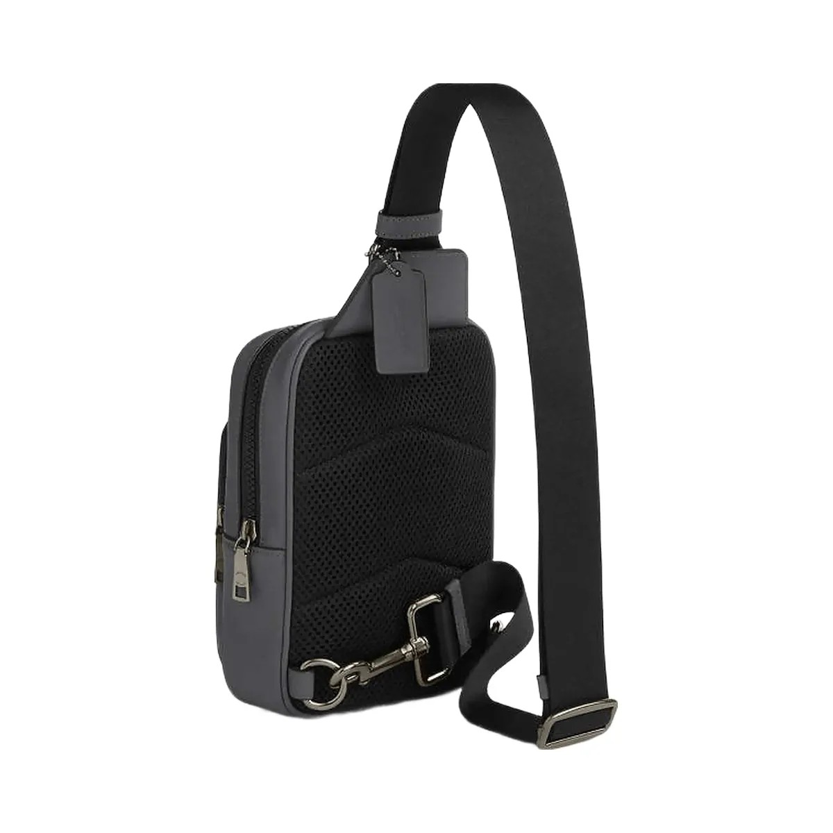 Coach Racer Sling Pack In Signature Canvas Signature Canvas-Qb-Grey-Charcoal - HypeFly India View 3
