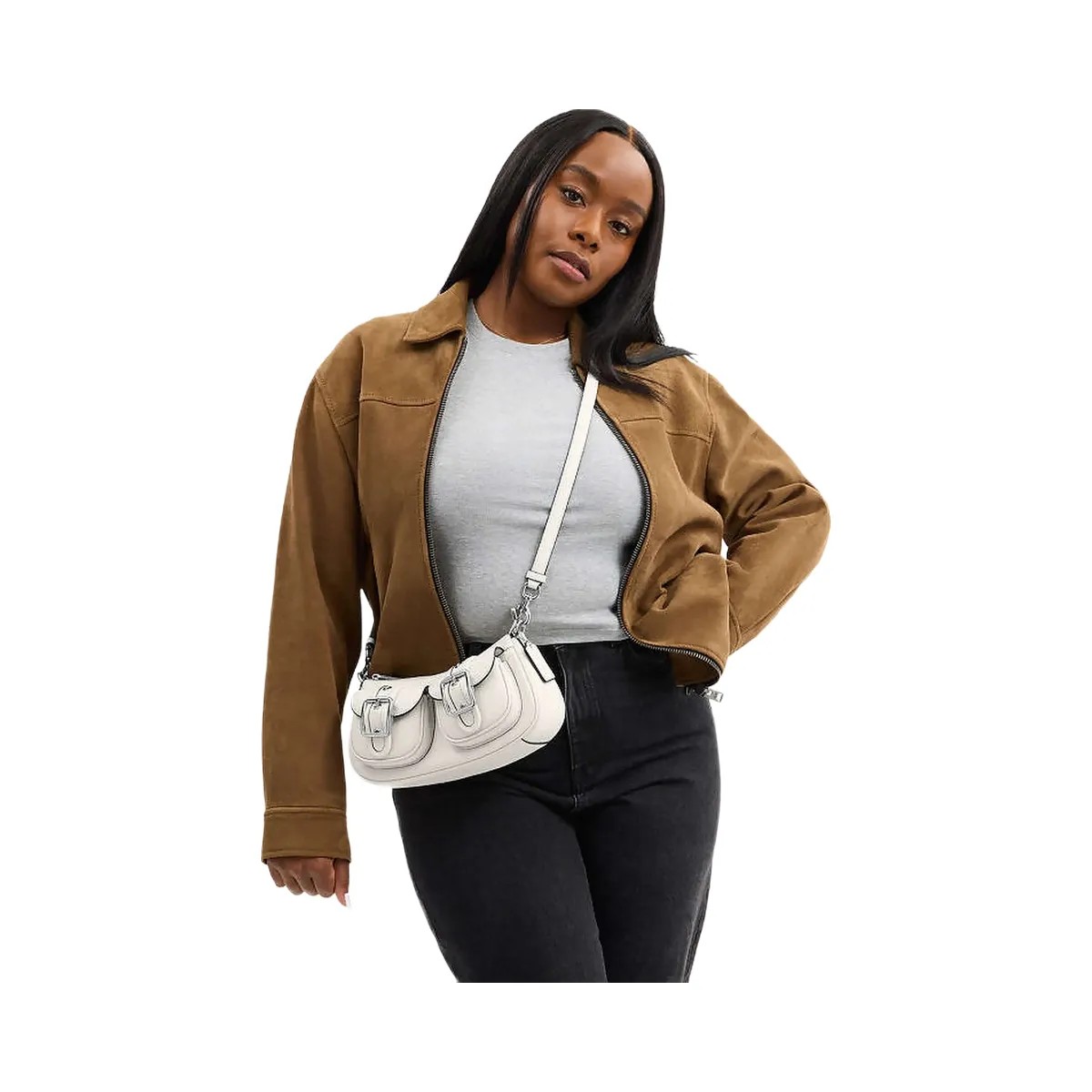 Coach Ashton Bag Pebbled Leather-Silver-Chalk - HypeFly India View 3