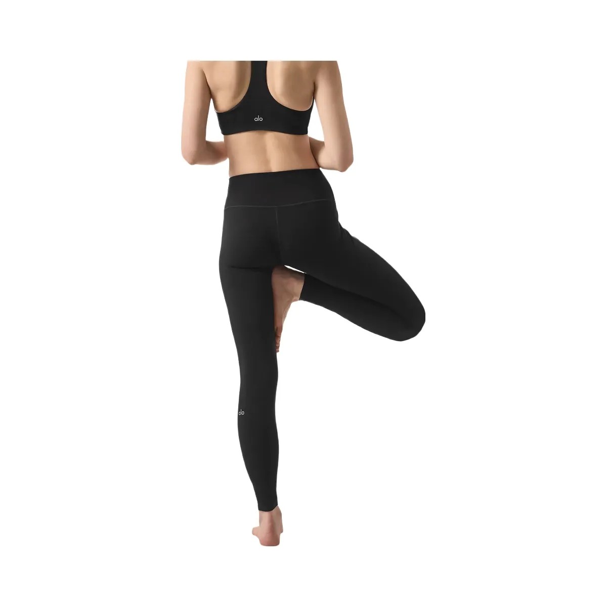 Alo Women's High-Waist Solid Vapor Legging - Black - HypeFly India View 2