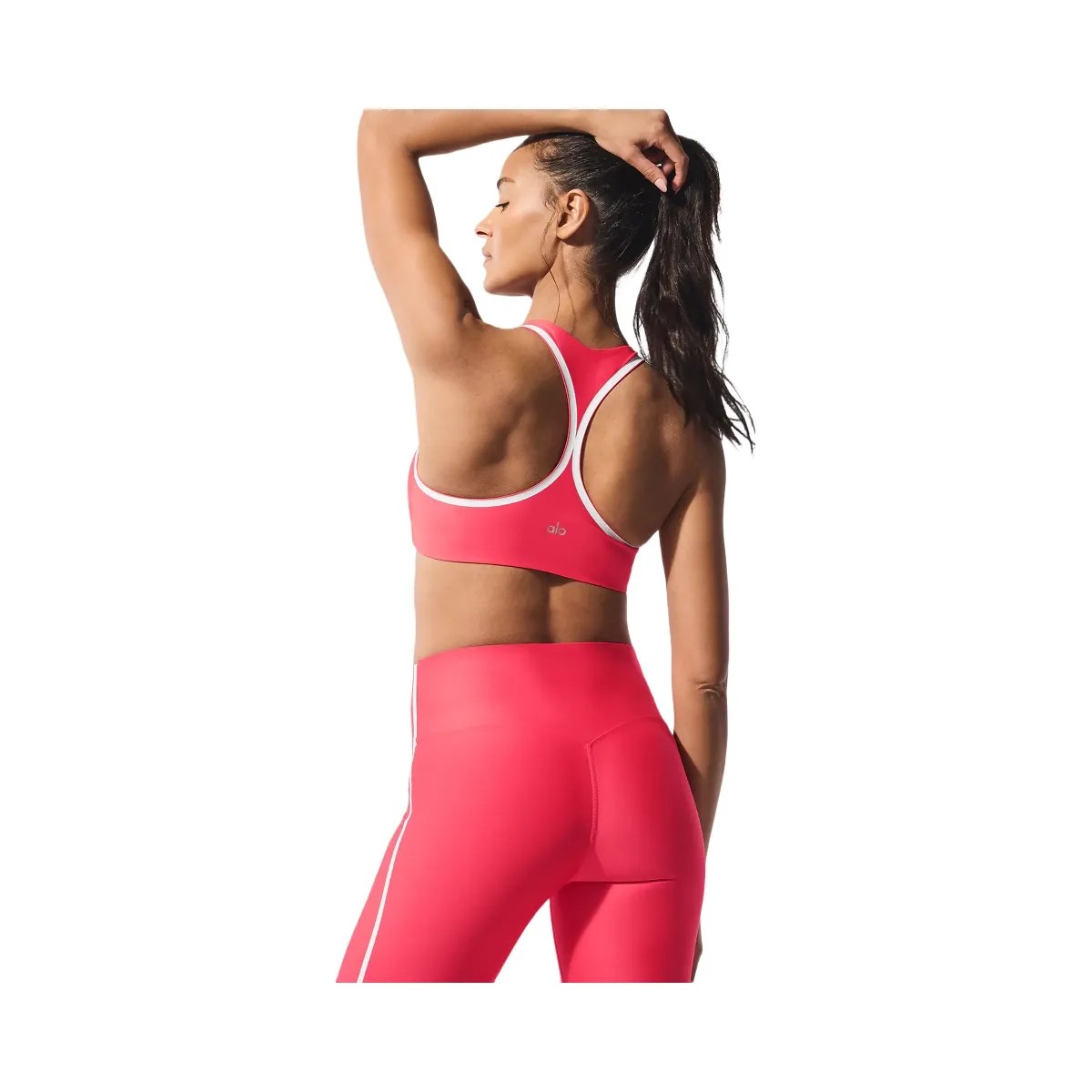 Alo Women's Airlift Super Sleek Contrast Bra - Candy Red/White - HypeFly India View 4