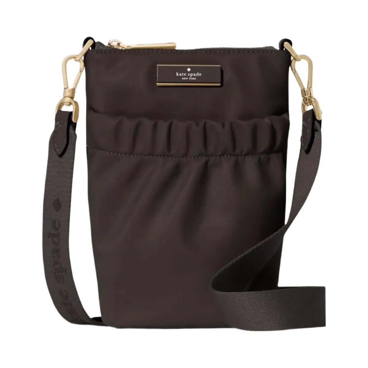 Kate Spade Carter Nylon Phone Crossbody Hot Fudge - HypeFly India View 1