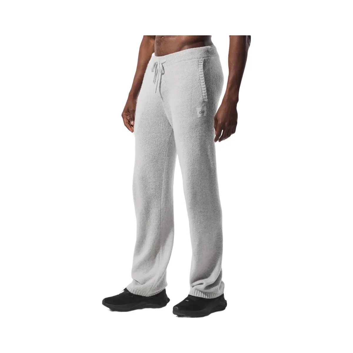 Alo Men's Wool Cashmere New Class Sweatpant - Pearl Grey Heather - HypeFly India View 2