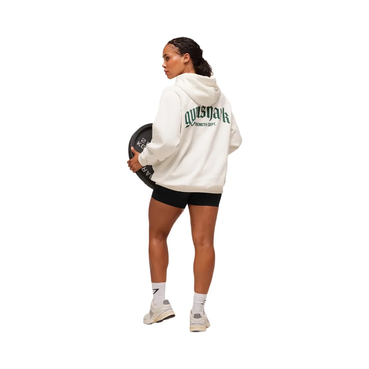 Gymshark Strength Department Oversized Hoodie - Soft White - HypeFly India View 5