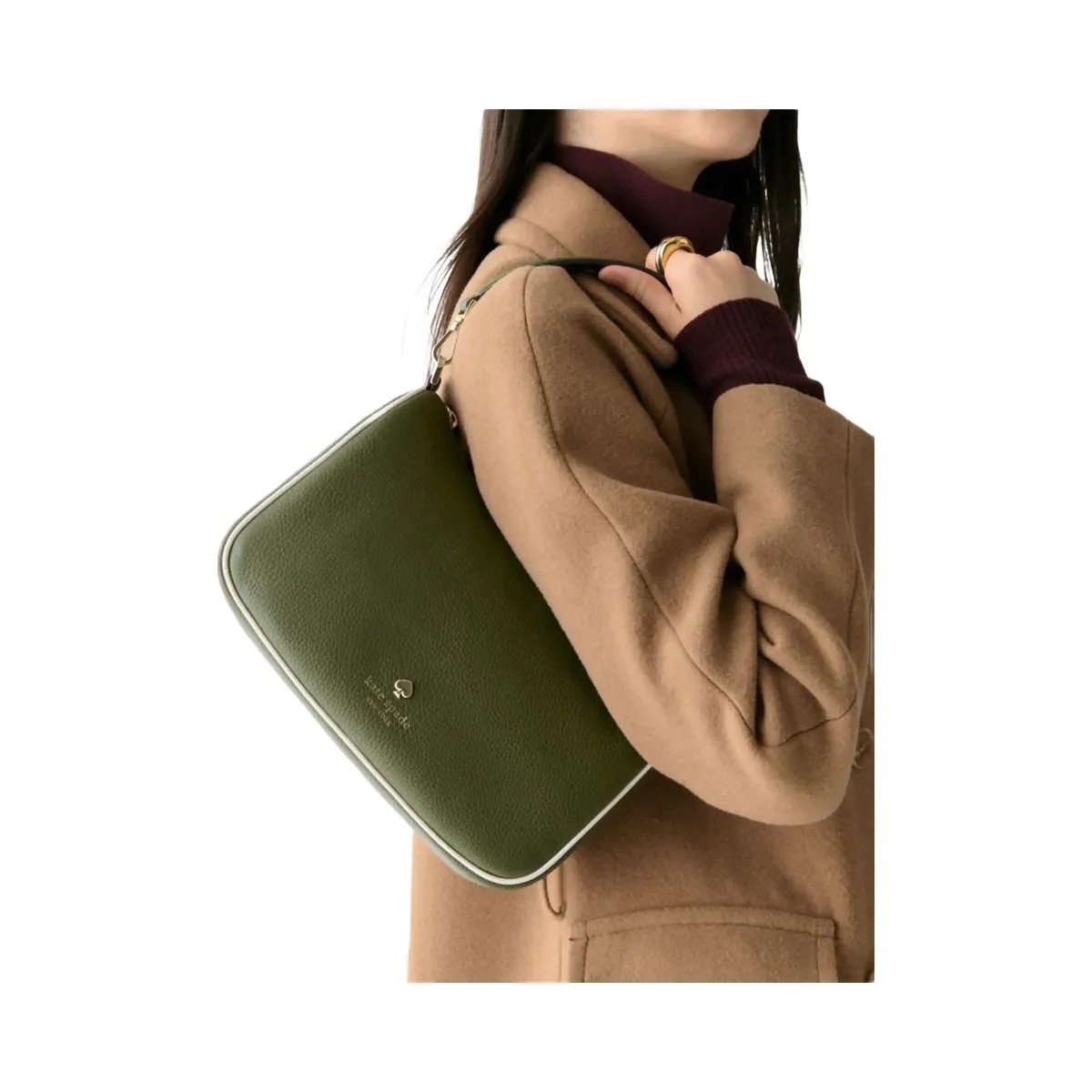 Kate Spade Emma Medium Shoulder Bag Enchanted Green Multi - HypeFly India View 2