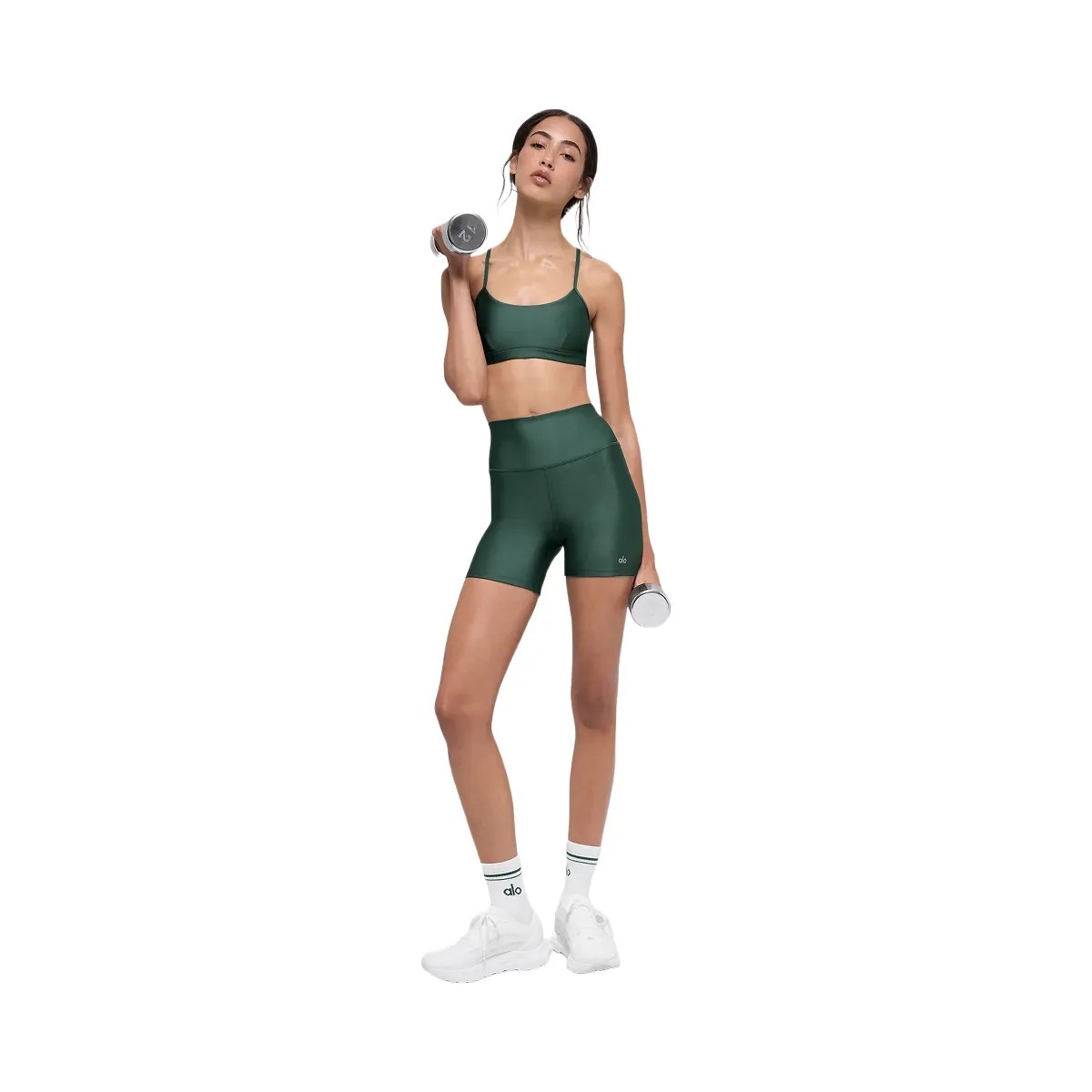 Alo Women's 5" Airlift Energy Short - Clover Green - HypeFly India View 4