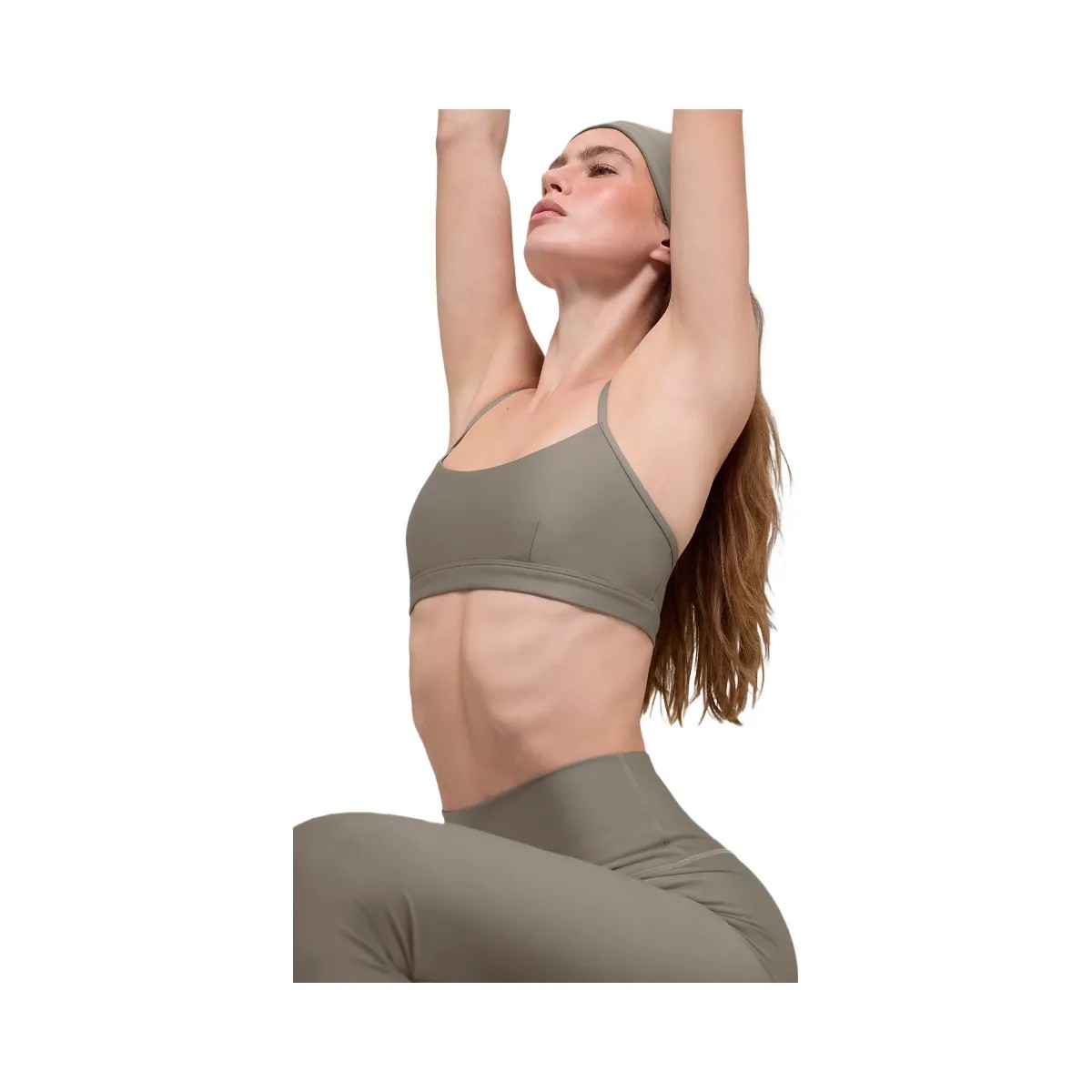 Alo Women's Airlift Intrigue Bra - Light Cocoa - HypeFly India View 1