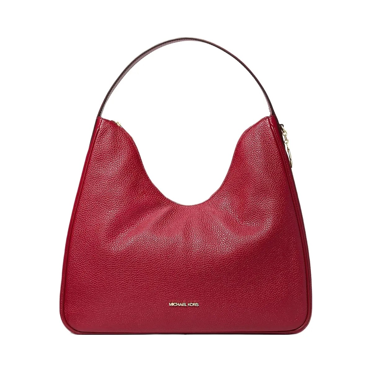 Michael Kors Nayla Medium Pebbled Leather Shoulder Bag Cherry - HypeFly India View 1