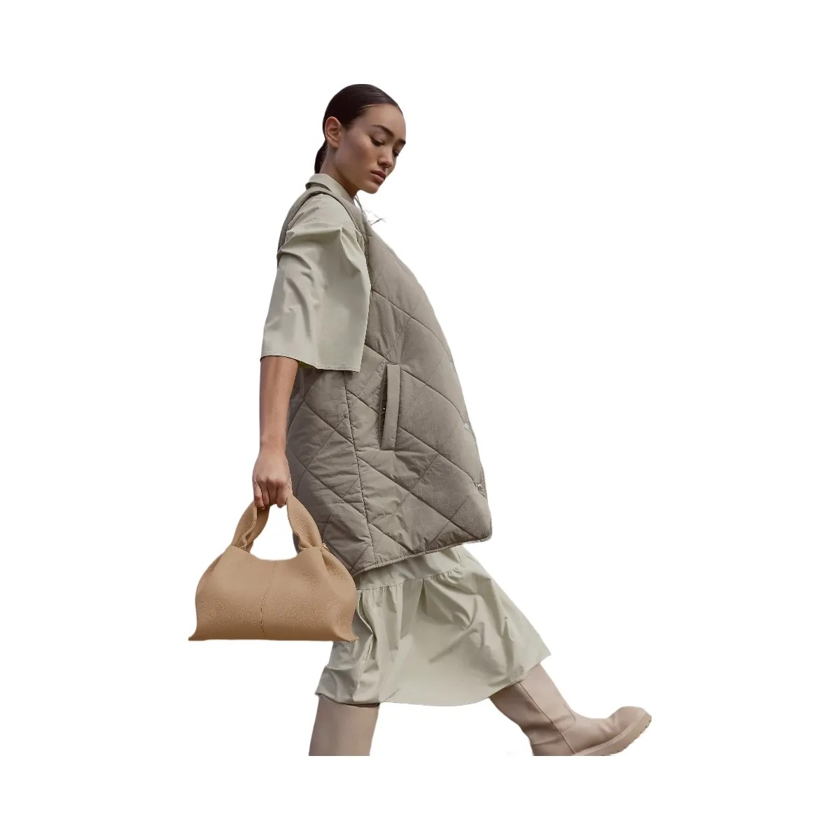 Polene Numero Neuf Textured Beige - HypeFly India View 3