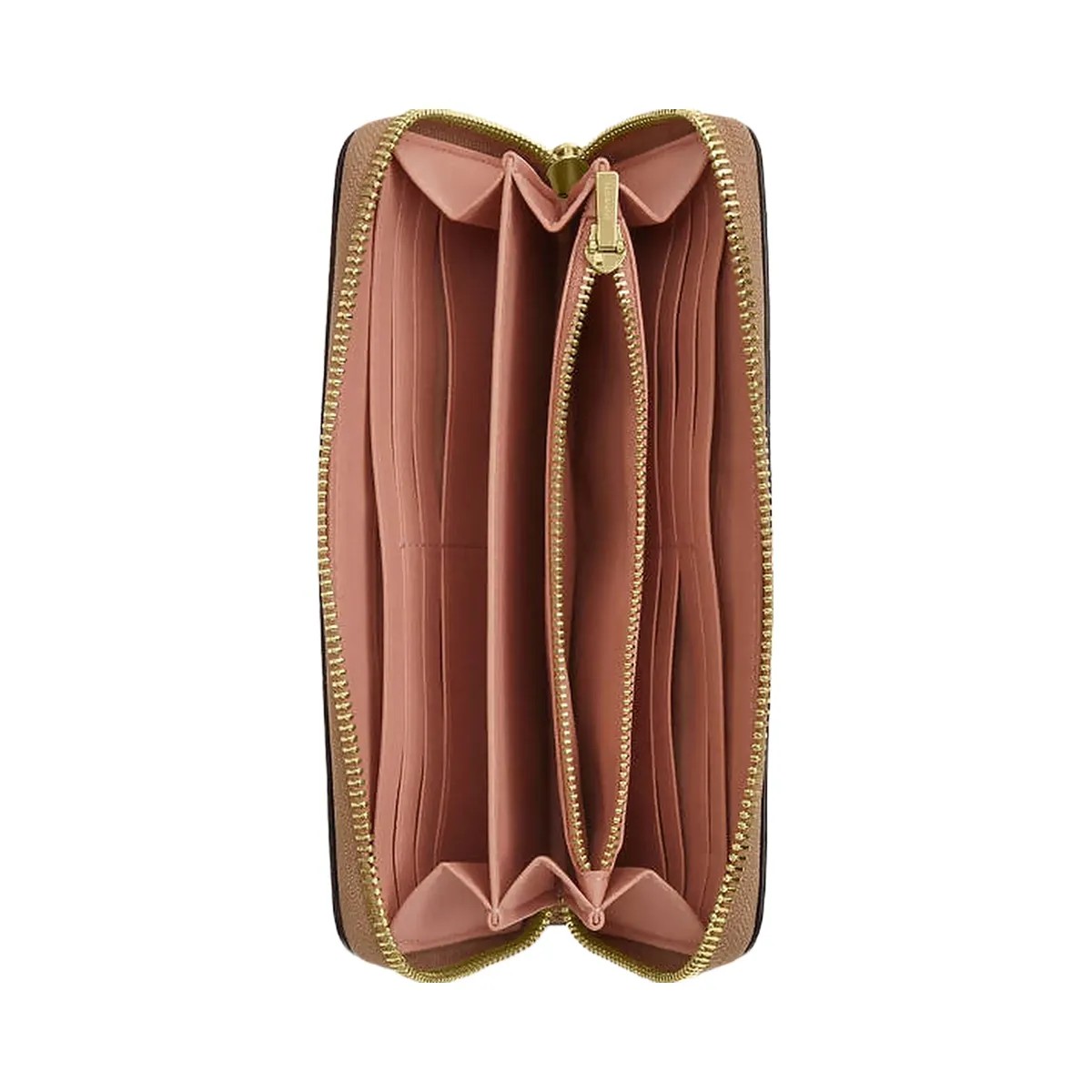 Coach Long Zip Around Wallet In Signature Canvas With Floral Print Gold-Sand Multi - HypeFly India View 1
