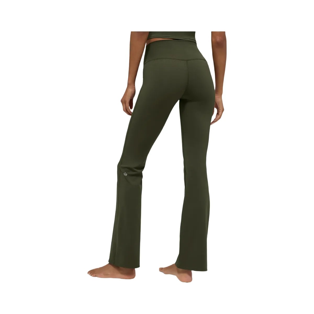 ALO Women's Softsculpt High-Waist Bootcut Legging - Green Olive - HypeFly India View 3