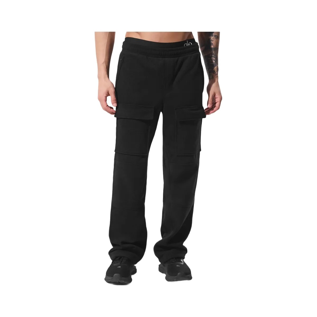 Alo Men's Polar Fleece Ridge Cargo Pants - Black - HypeFly India View 5