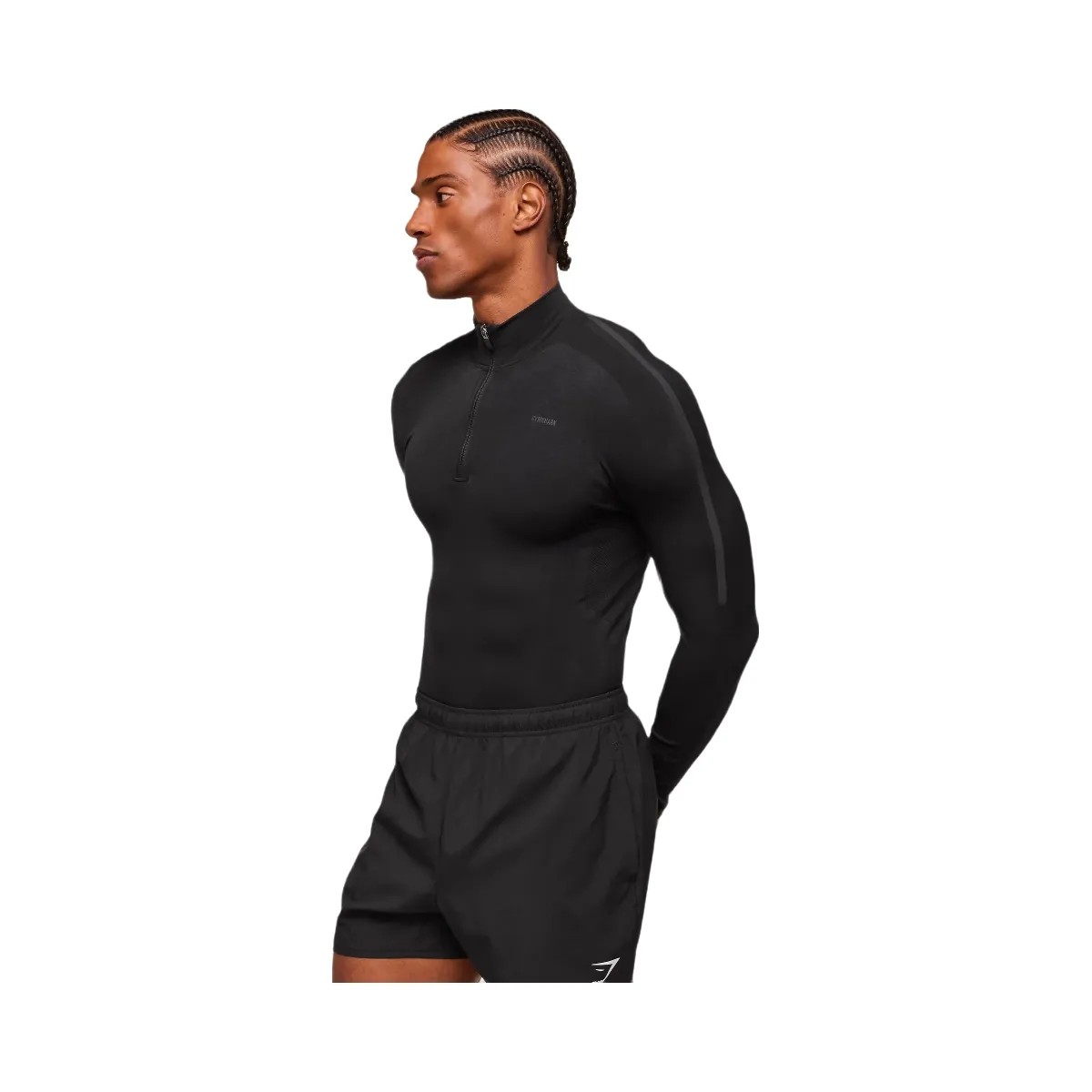 Gymshark everywear Warp Knit 1/4 Zip - Black - HypeFly India View 4