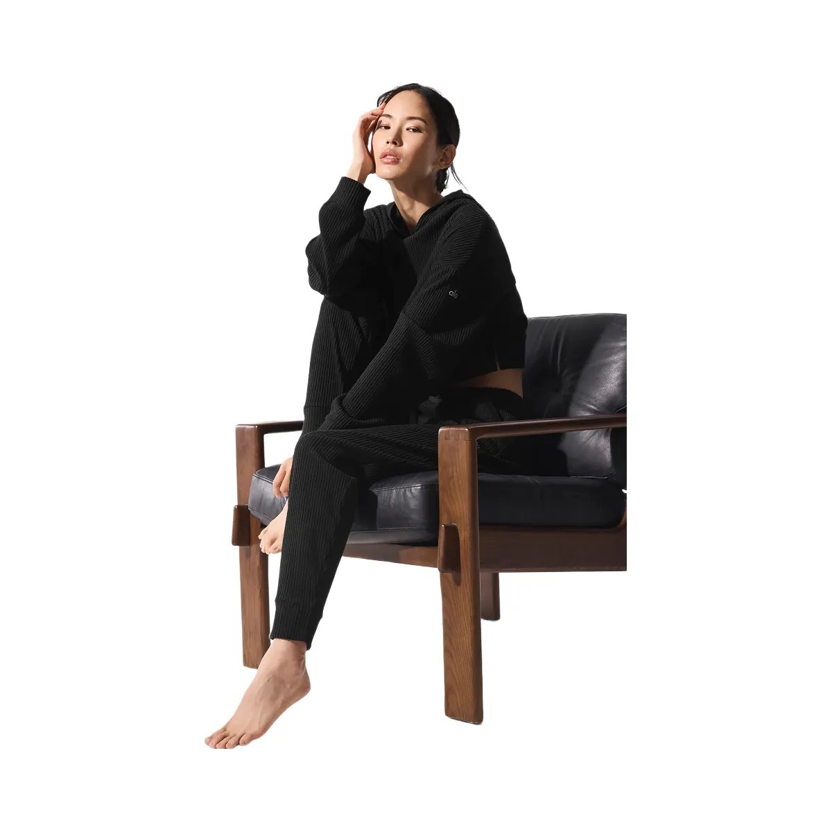 Alo Women's Muse Hoodie - Black - HypeFly India View 5