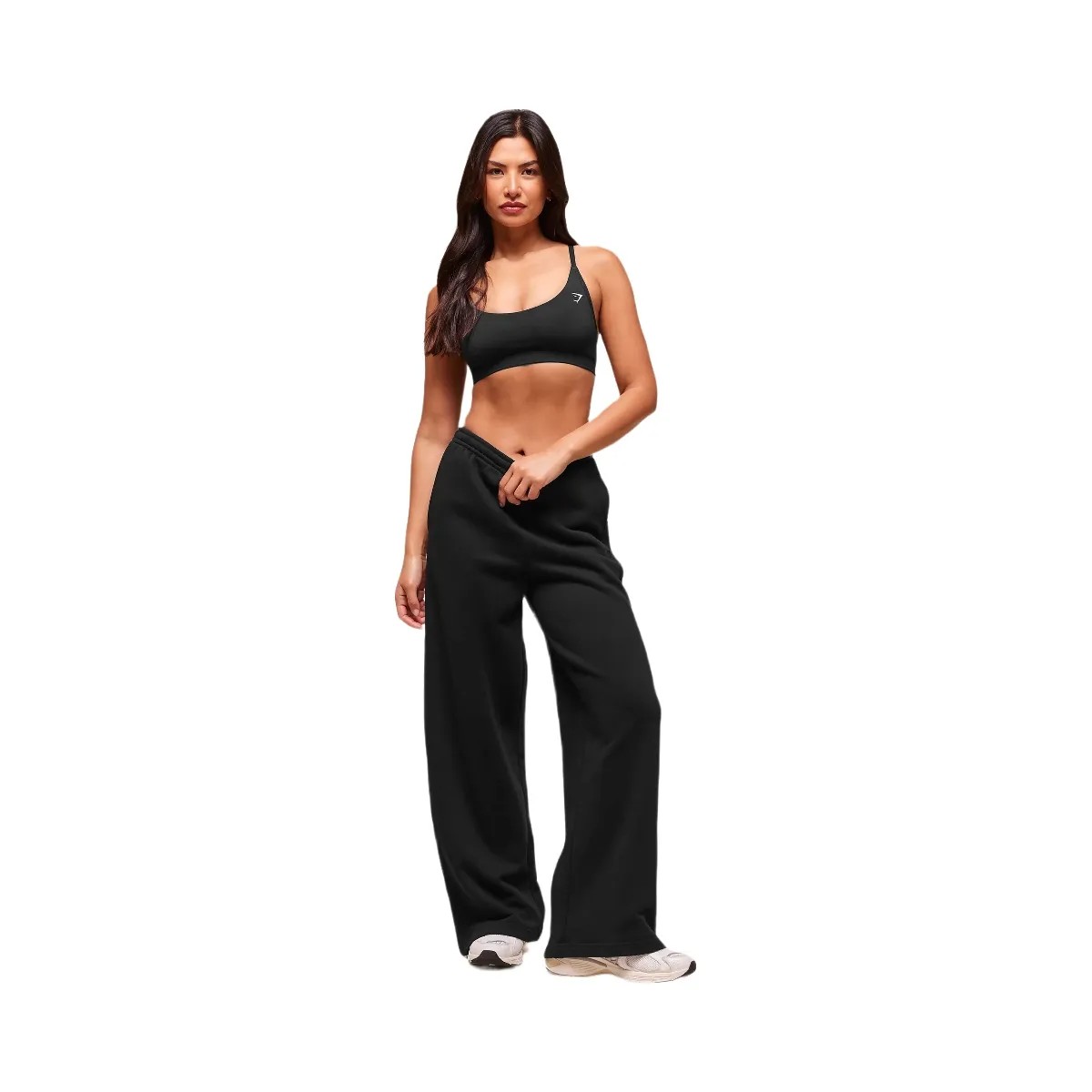 Gymshark Rest Day Sweats 2.0 Wide Leg Jogger - Black - HypeFly India View 3
