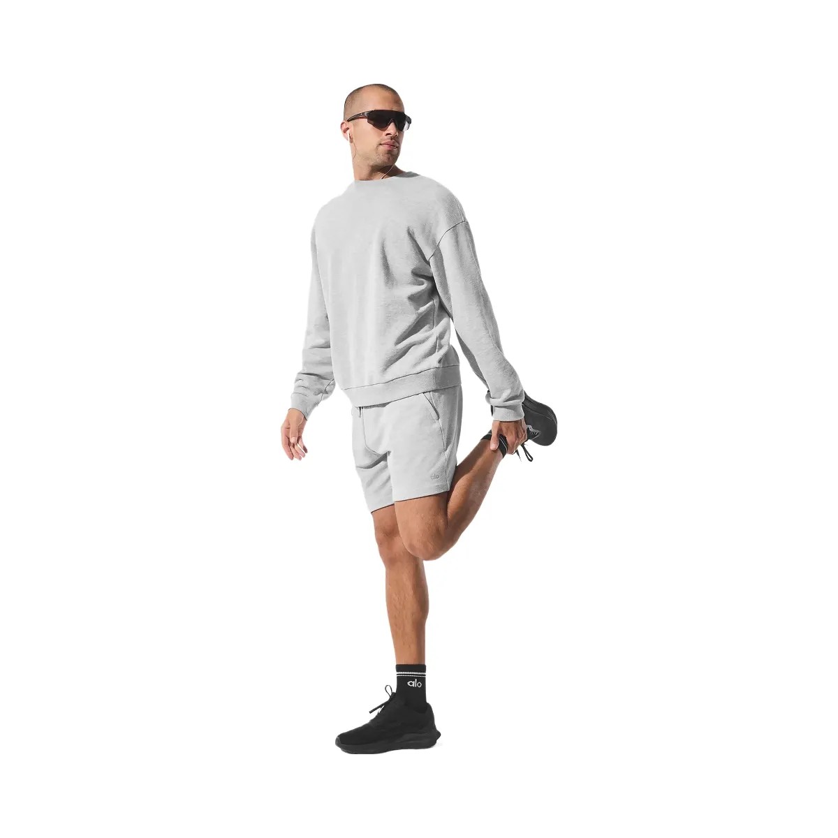Alo Men's Chill Short - Athletic Heather Grey - HypeFly India View 1