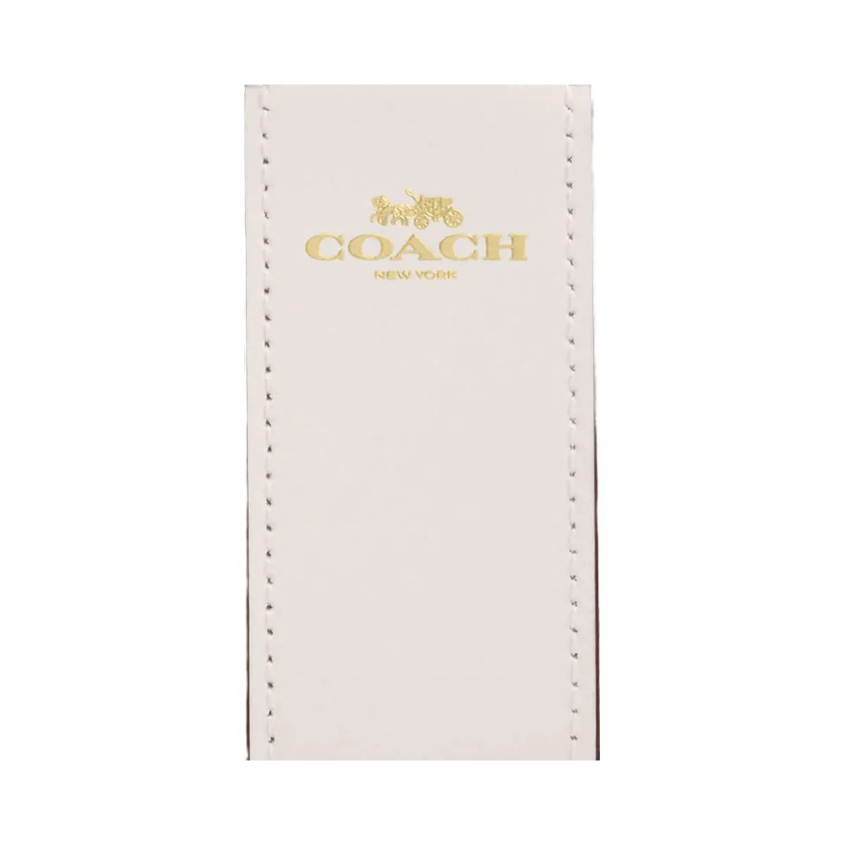 Coach Corner Zip Wristlet In Signature Canvas With Stripe Signature Canvas-Gold-Sand-Chalk - HypeFly India View 3