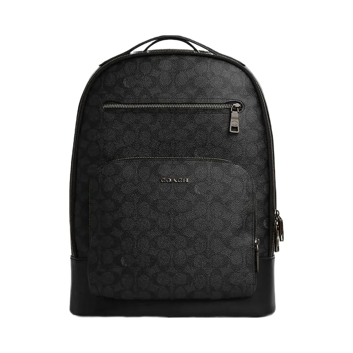 Coach Ethan Backpack In Signature Canvas Signature Canvas-Gunmetal-Charcoal-Black - HypeFly India View 1