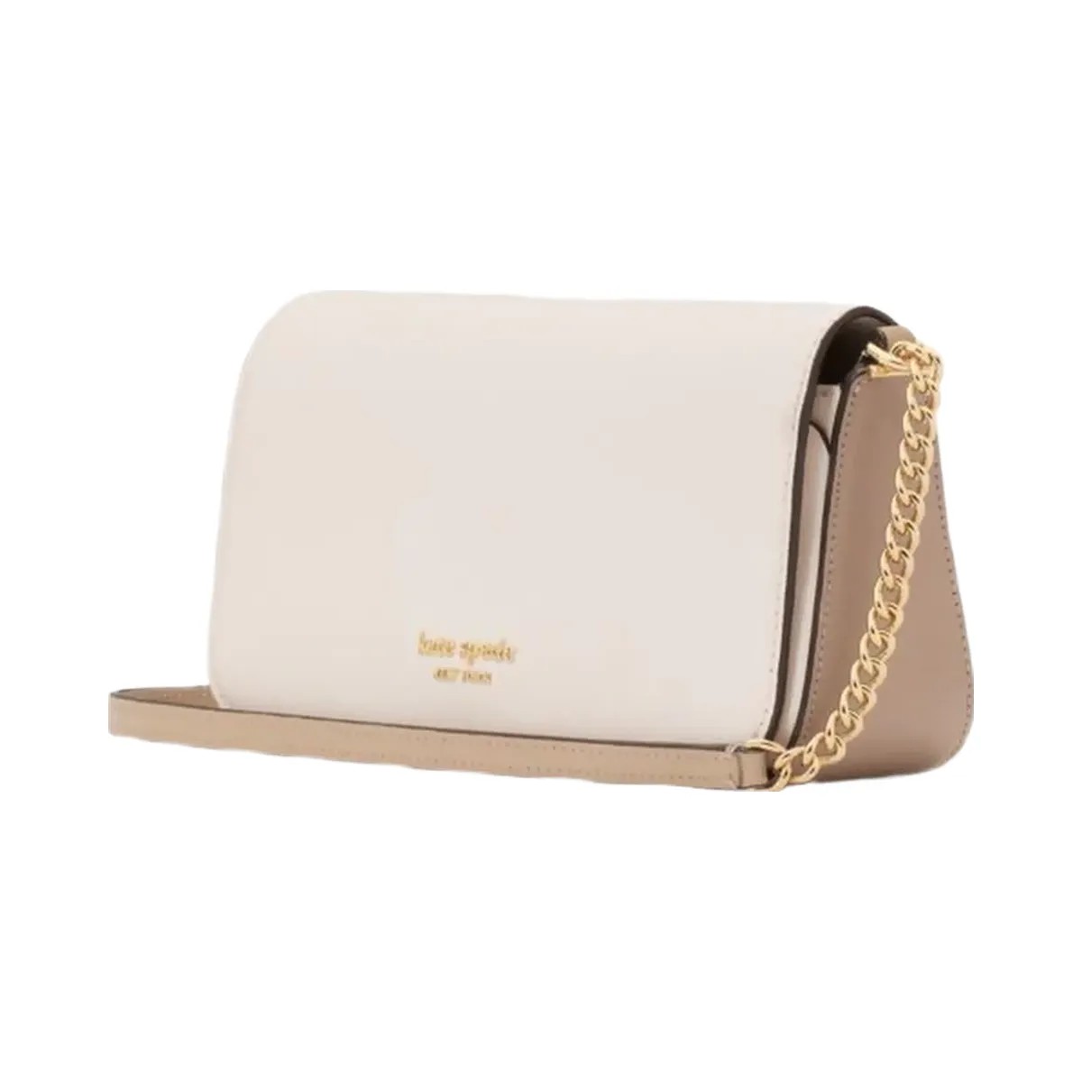 Kate Spade Devin Colorblocked Flap Chain Wallet Timeless Taupe Multi - HypeFly India View 1