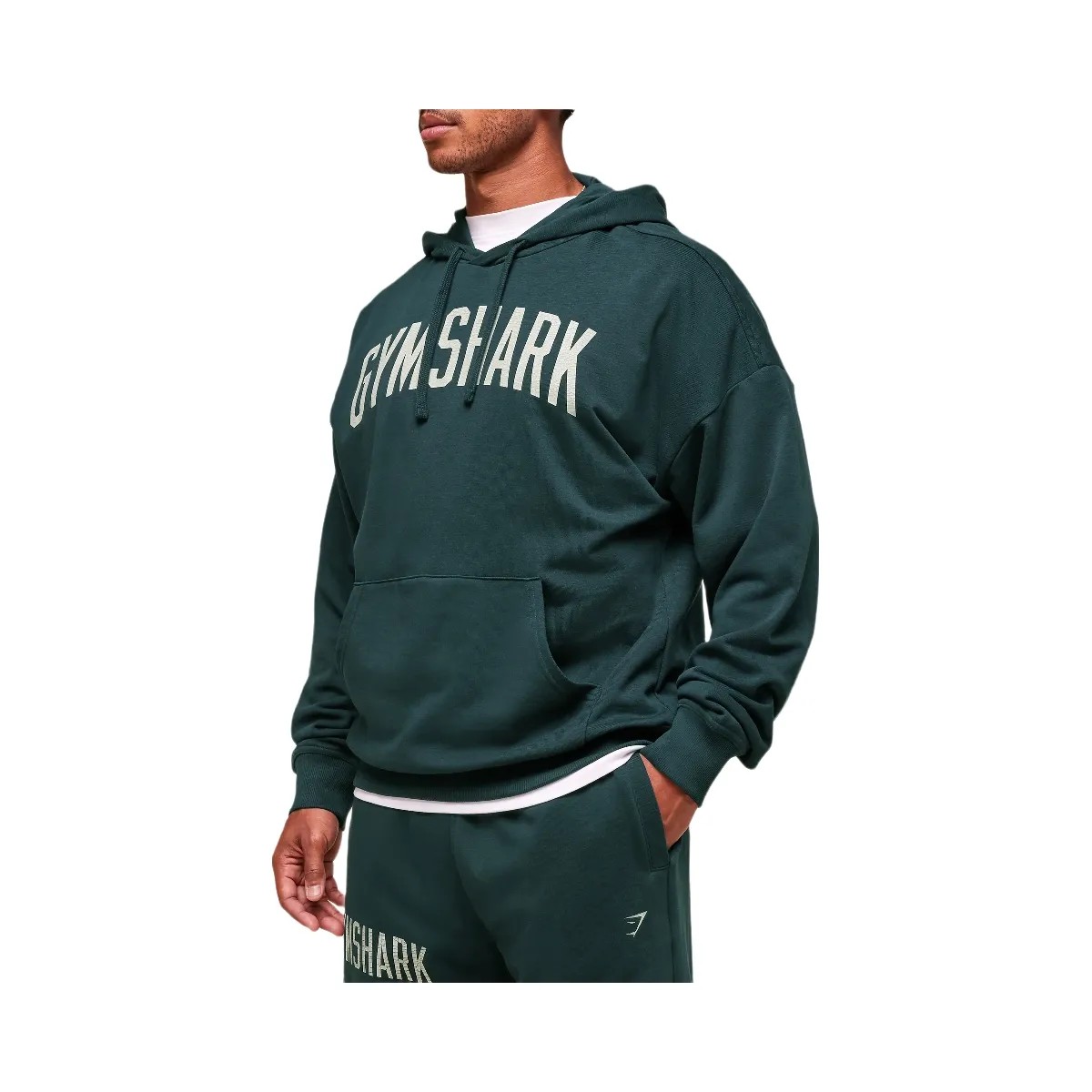 Gymshark Worn Graphic Hoodie - Deep Petrol Blue - HypeFly India View 3