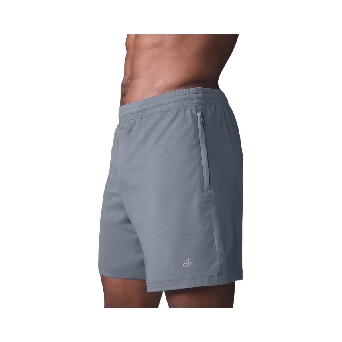 Alo Men's 7" Conquer React Performance Short - Steel Grey - HypeFly India View 4