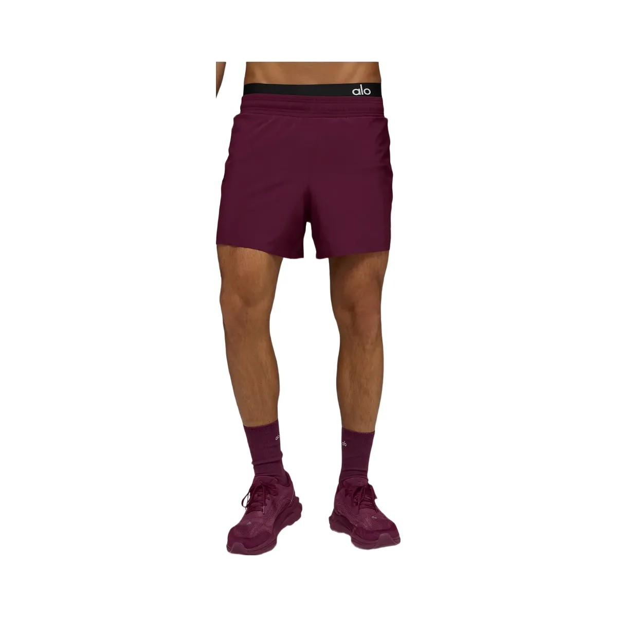 Alo Men's 5" Adapt Running Short - Burgundy - HypeFly India View 1