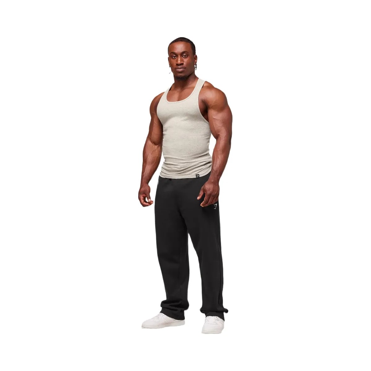 Gymshark Ribbed Tank 3pk - White/Black/Stone Grey Marl - HypeFly India View 5
