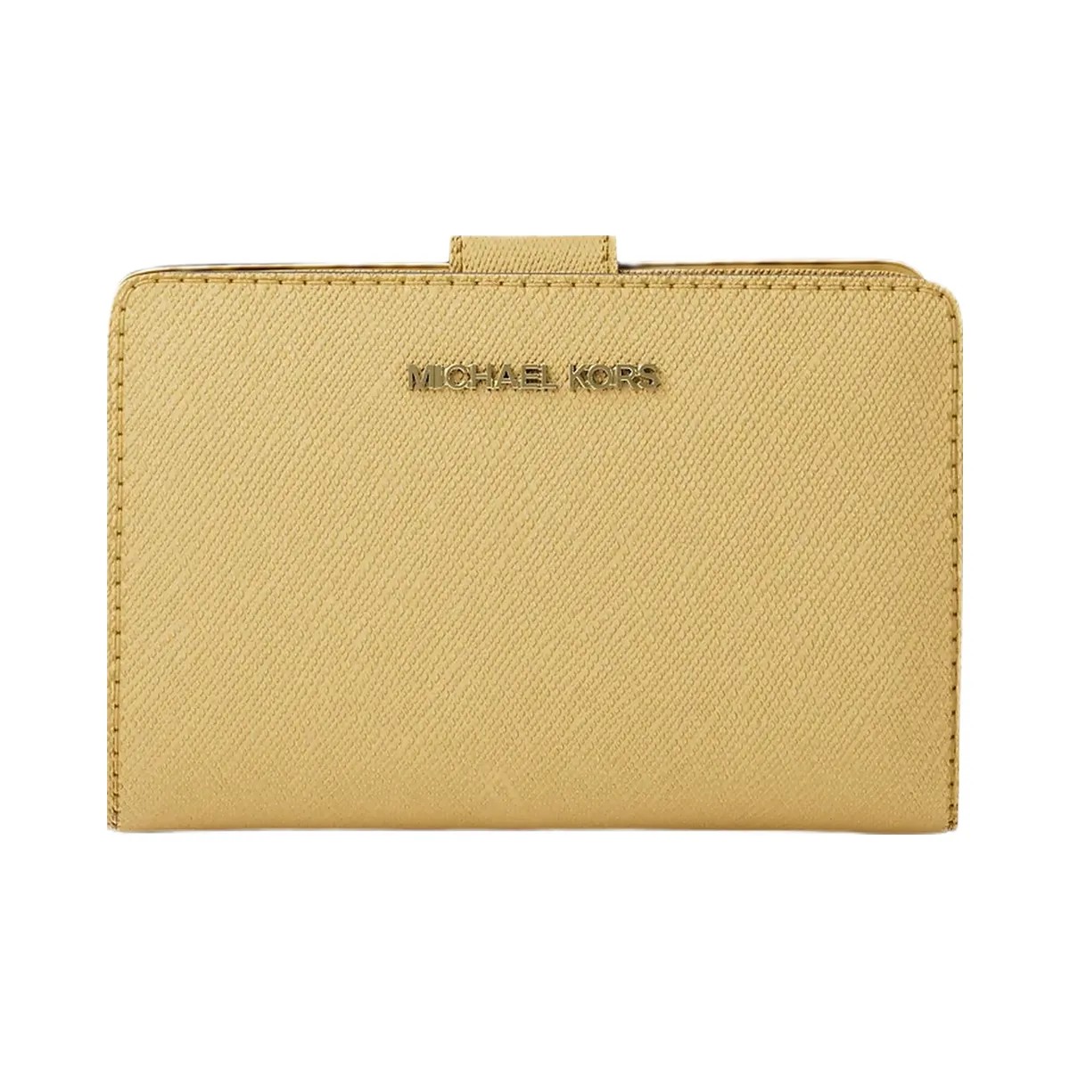 Michael Kors Medium Crossgrain Leather Wallet Honey - HypeFly India View 1
