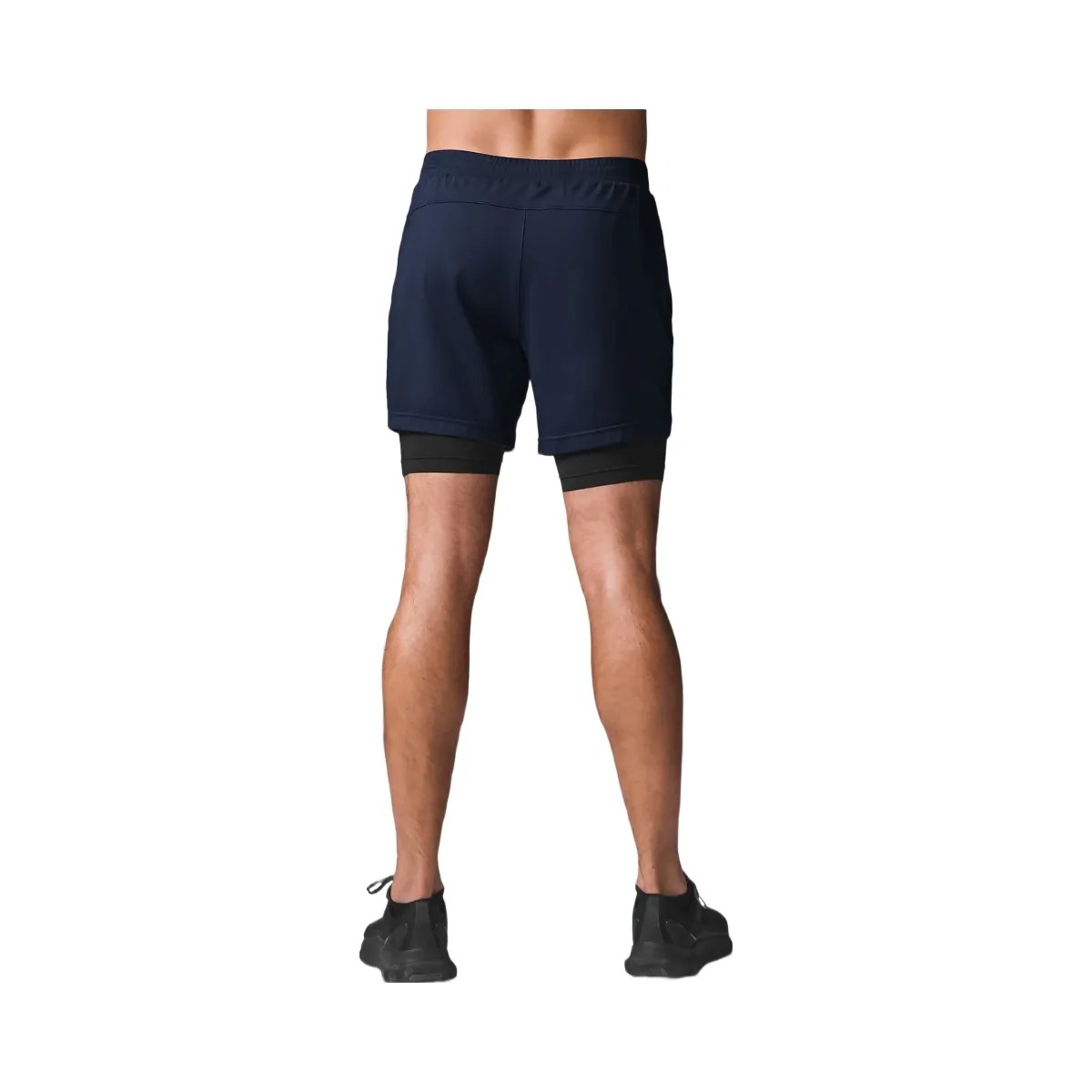 Alo Men's Conquer React 2-In-1 Performance Short - Navy/Black - HypeFly India View 4