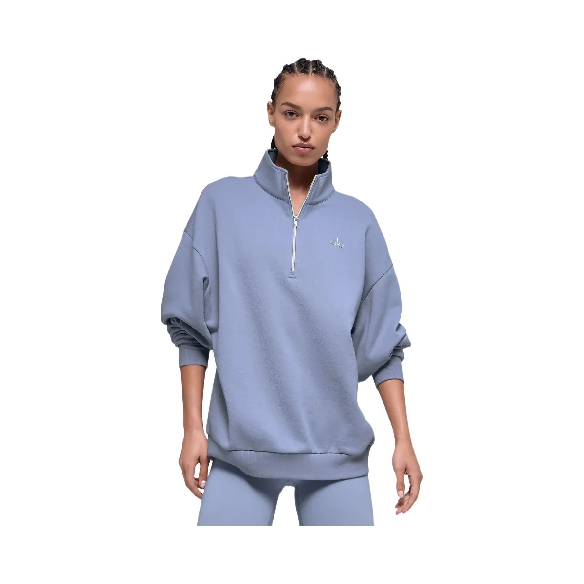 Alo Women's Accolade 1/4 Zip Pullover - Winter Frost - HypeFly India View 1